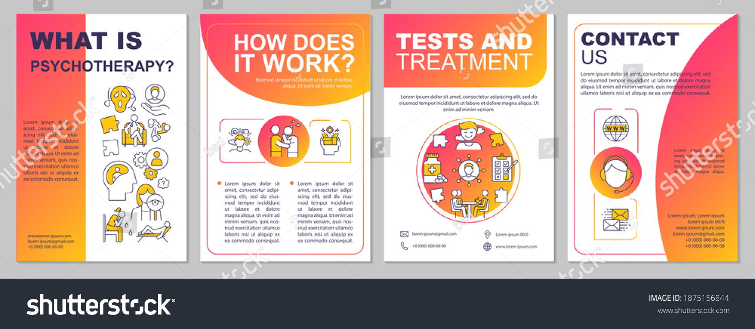 What is psychotherapy brochure template. - Royalty Free Stock Vector ...