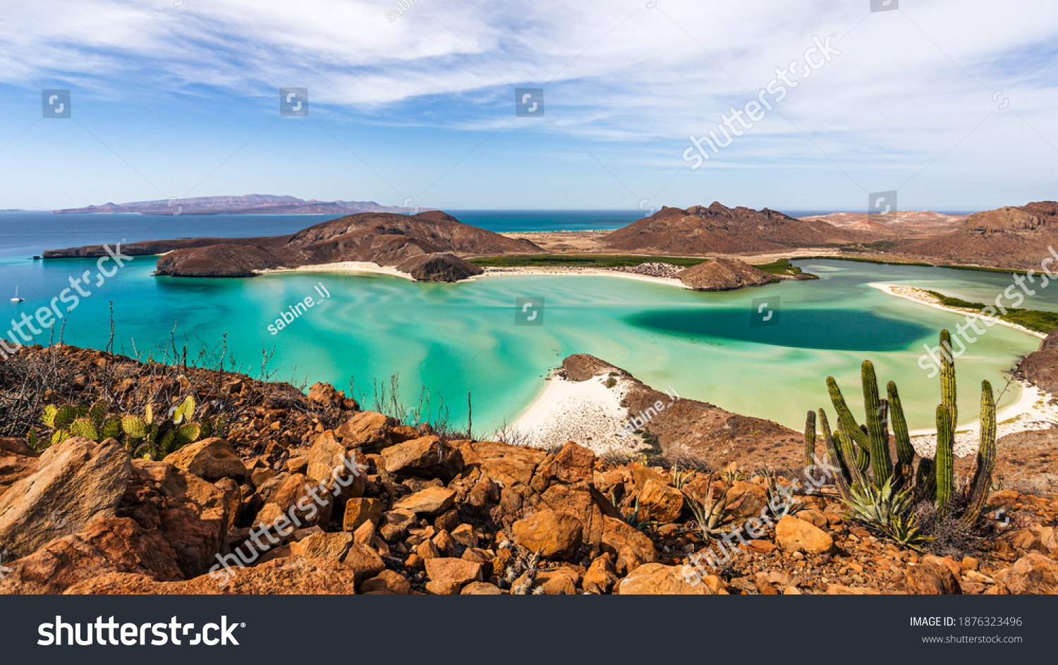 View of stunning bay in Baja California, Mexico #1876323496