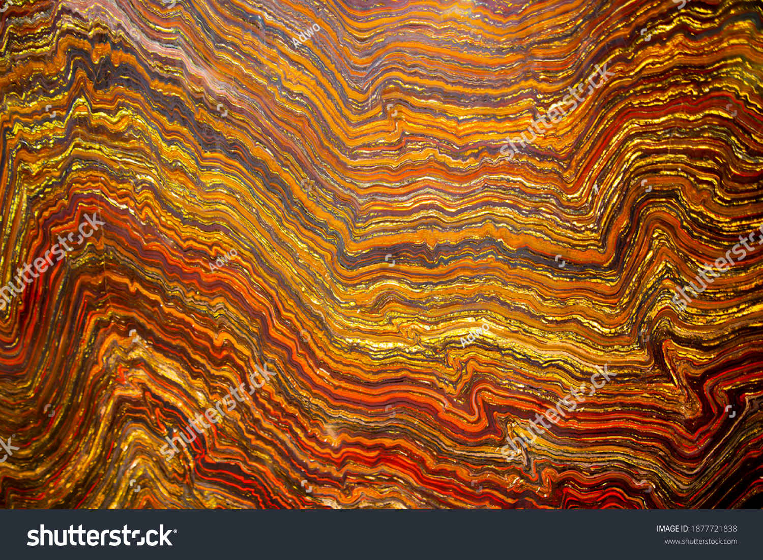 Archean Banded Iron Formation Rock #1877721838