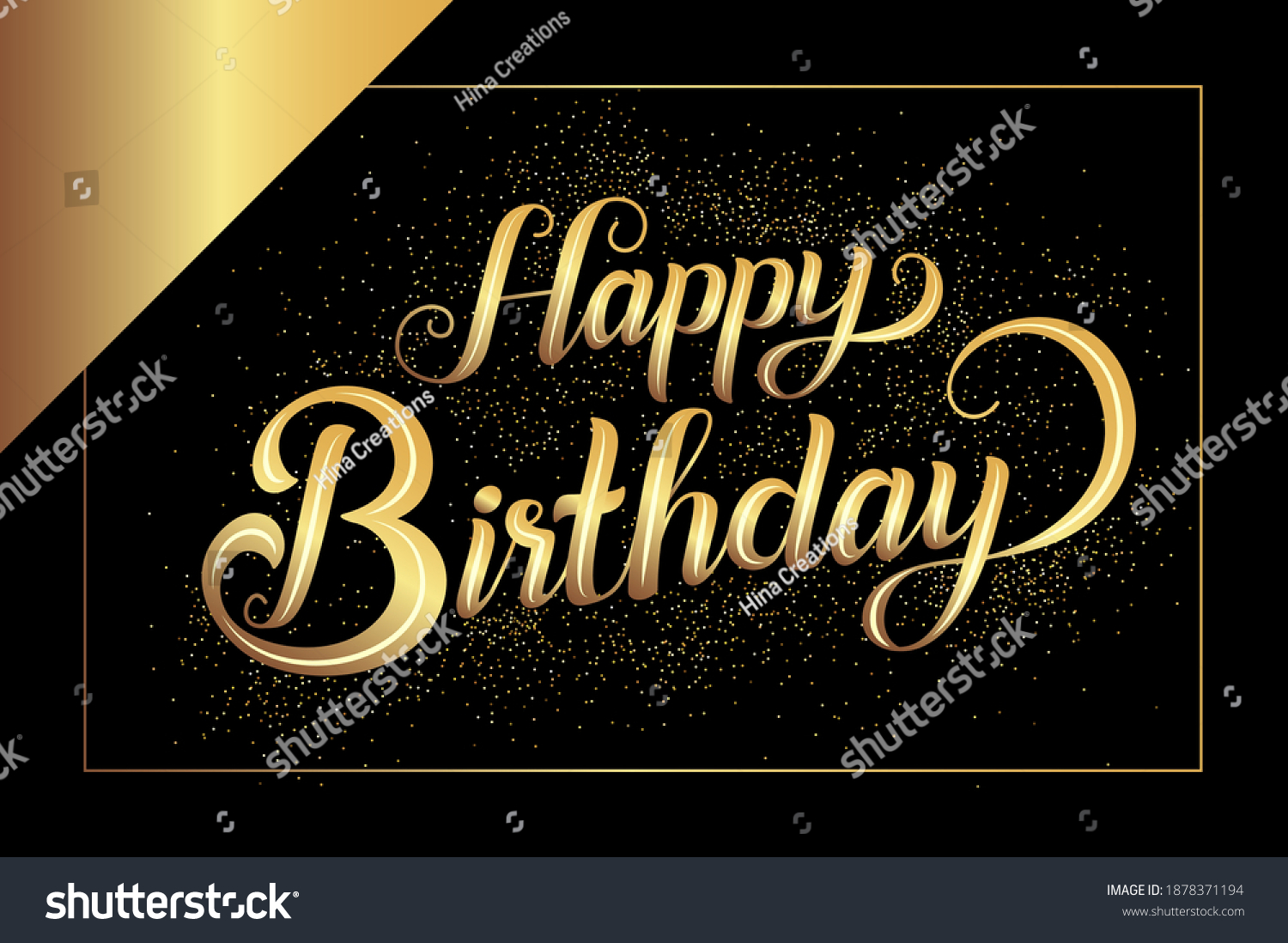 HAPPY BIRTHDAY TEXT IN GOLD COLOR ISOLATED ON - Royalty Free Stock ...