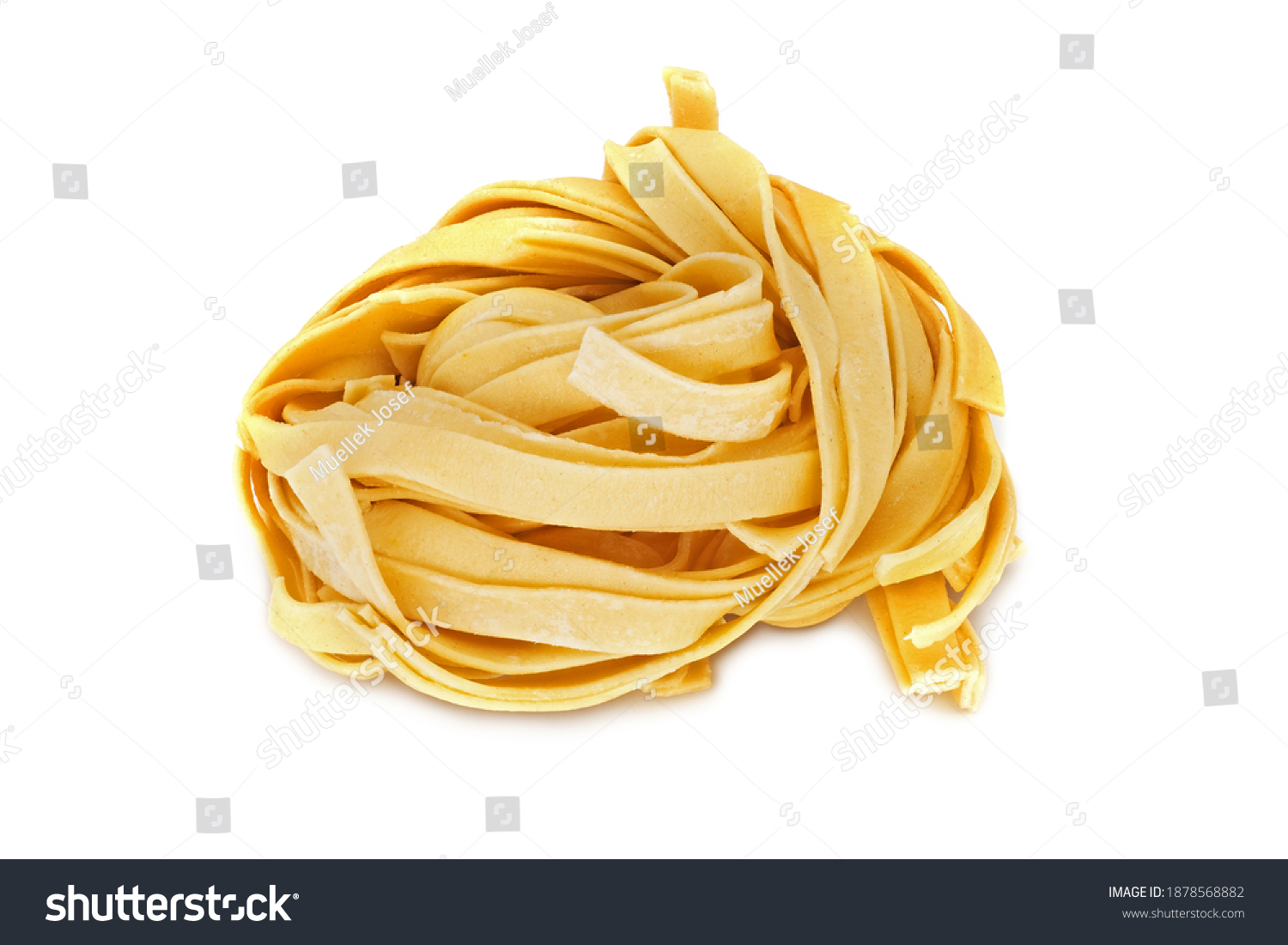 Thick Noodles, close up of asian food on white background #1878568882