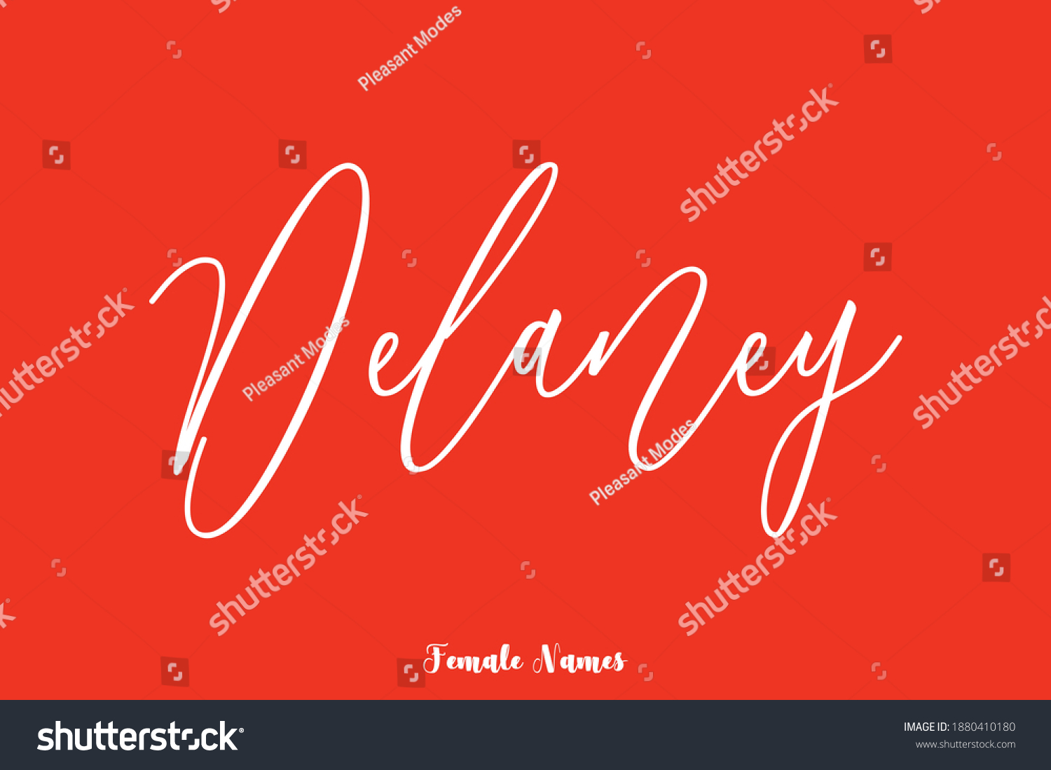 Cursive Handwritten Calligraphy Text Female Name Royalty Free Stock