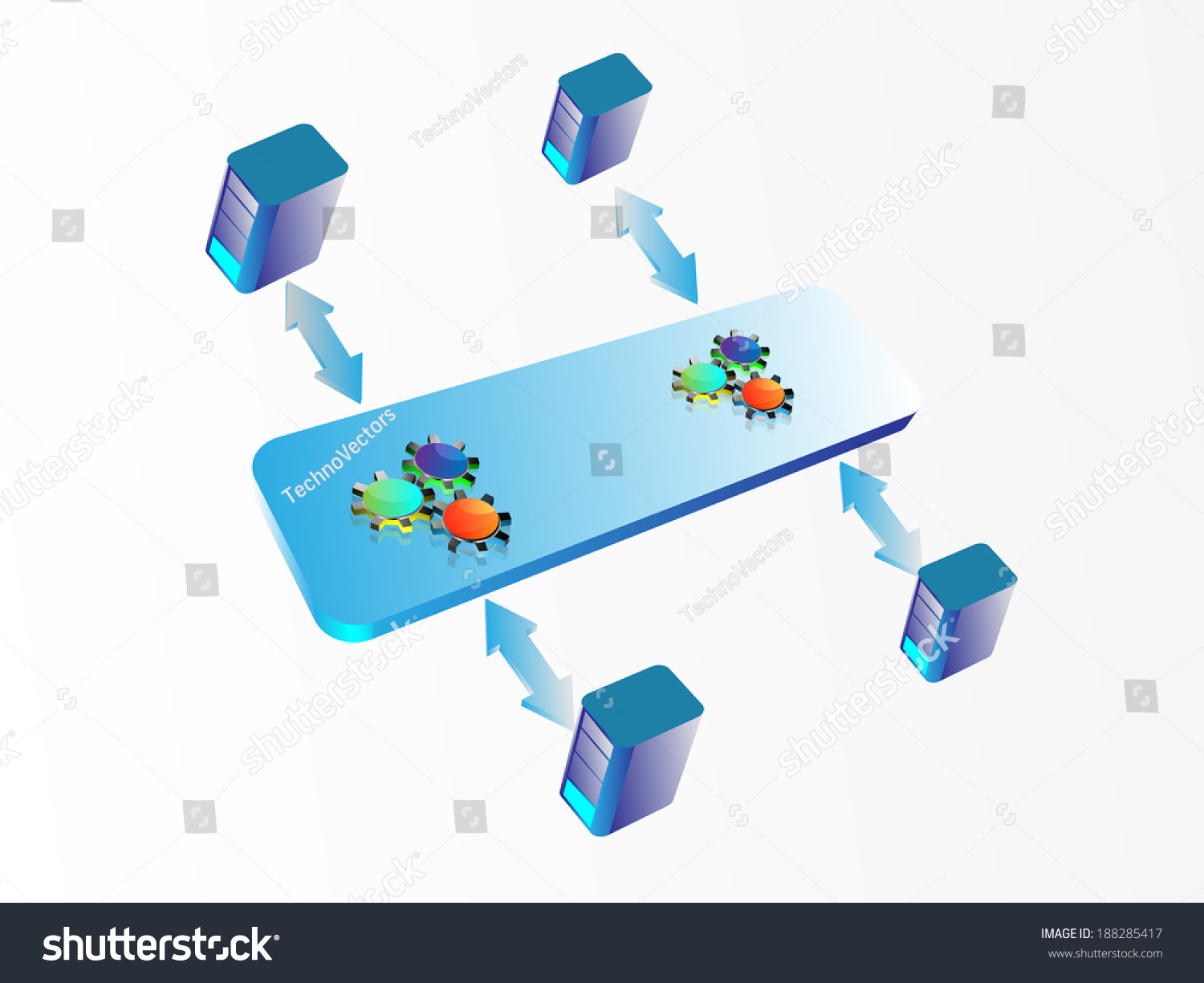 This vector illustrates how a middleware - Royalty Free Stock Vector ...