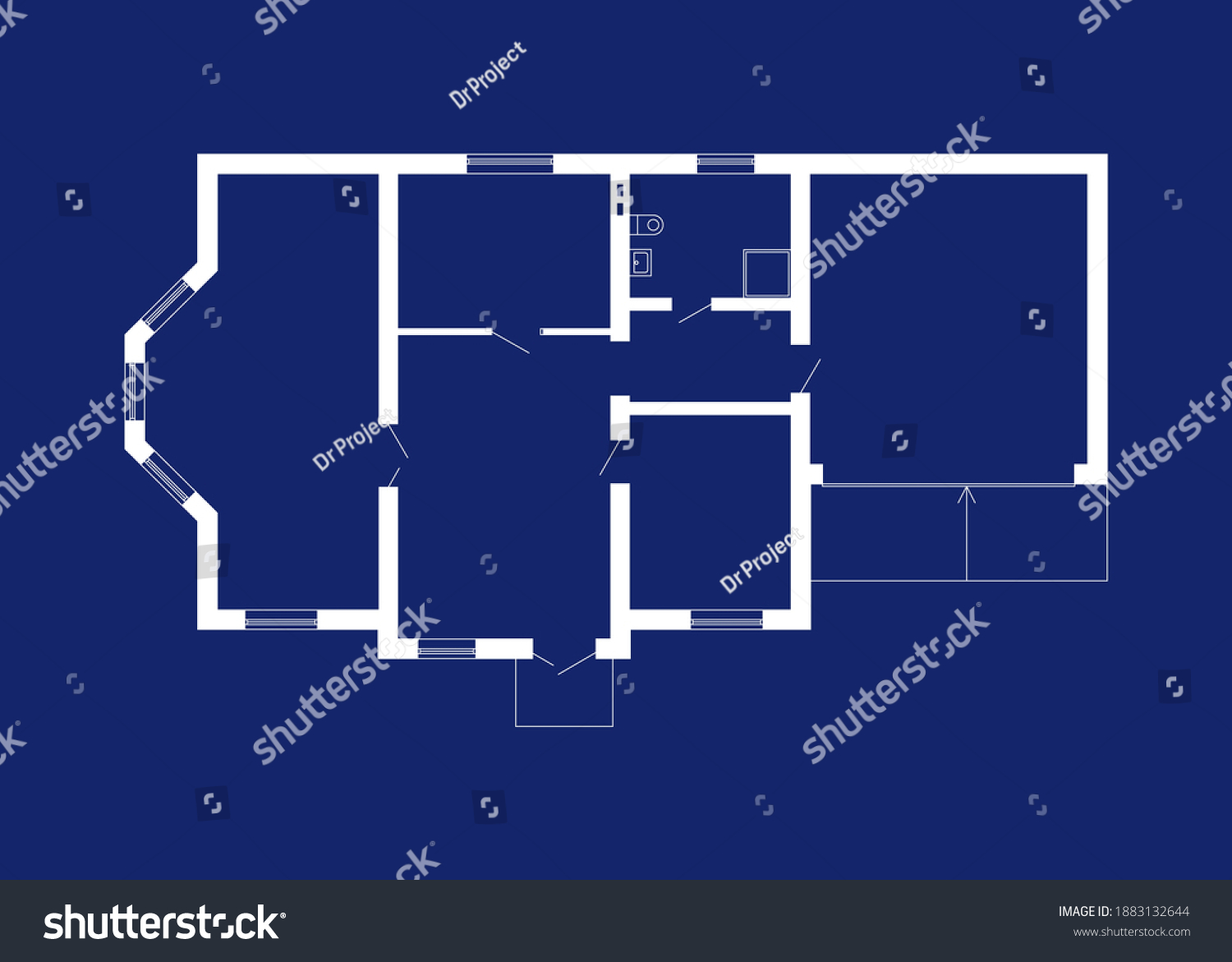 House. Floor plan of a modern apartment. Vector - Royalty Free Stock ...