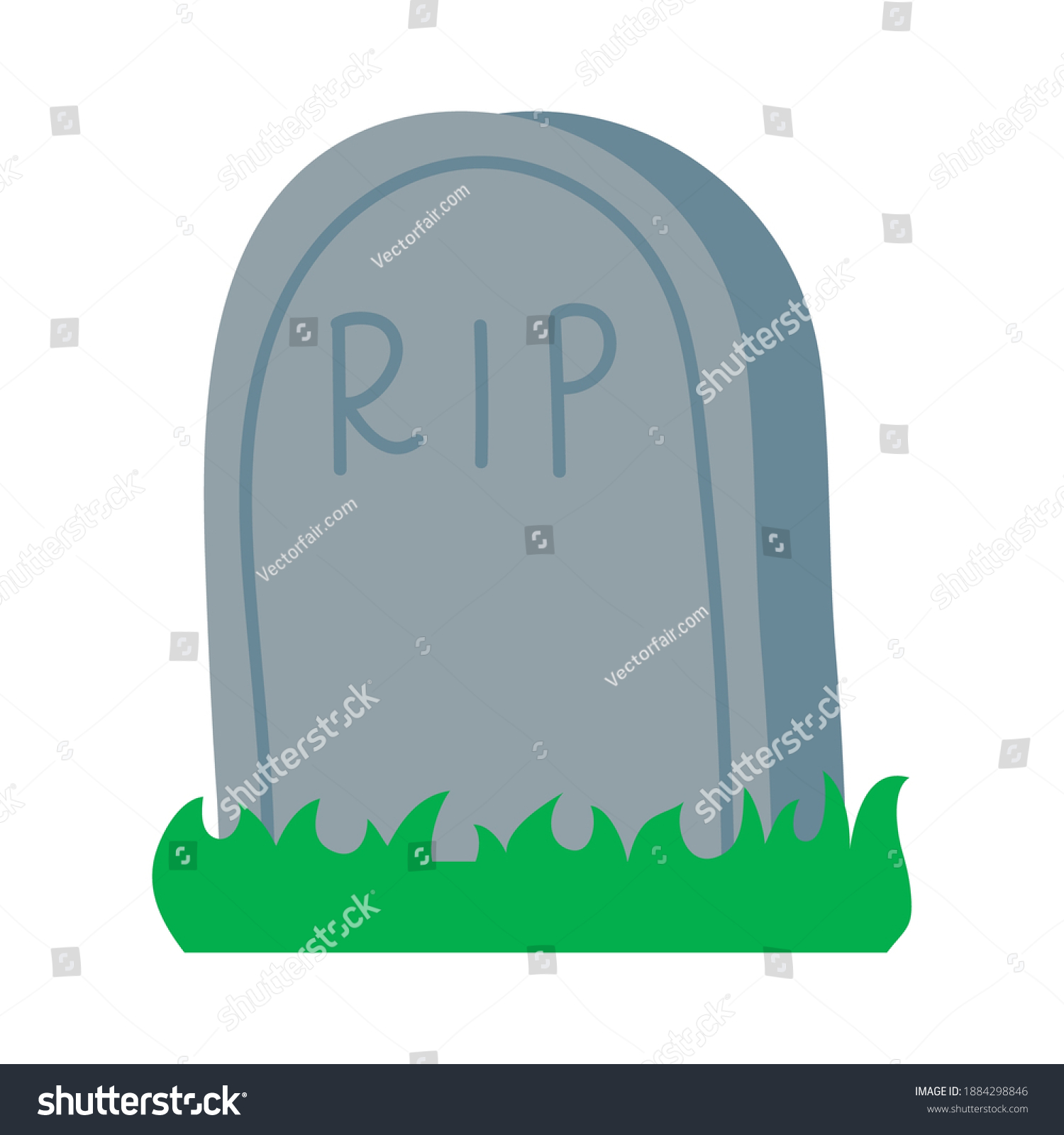 cemetery tomb with rip word flat style icon - Royalty Free Stock Vector ...