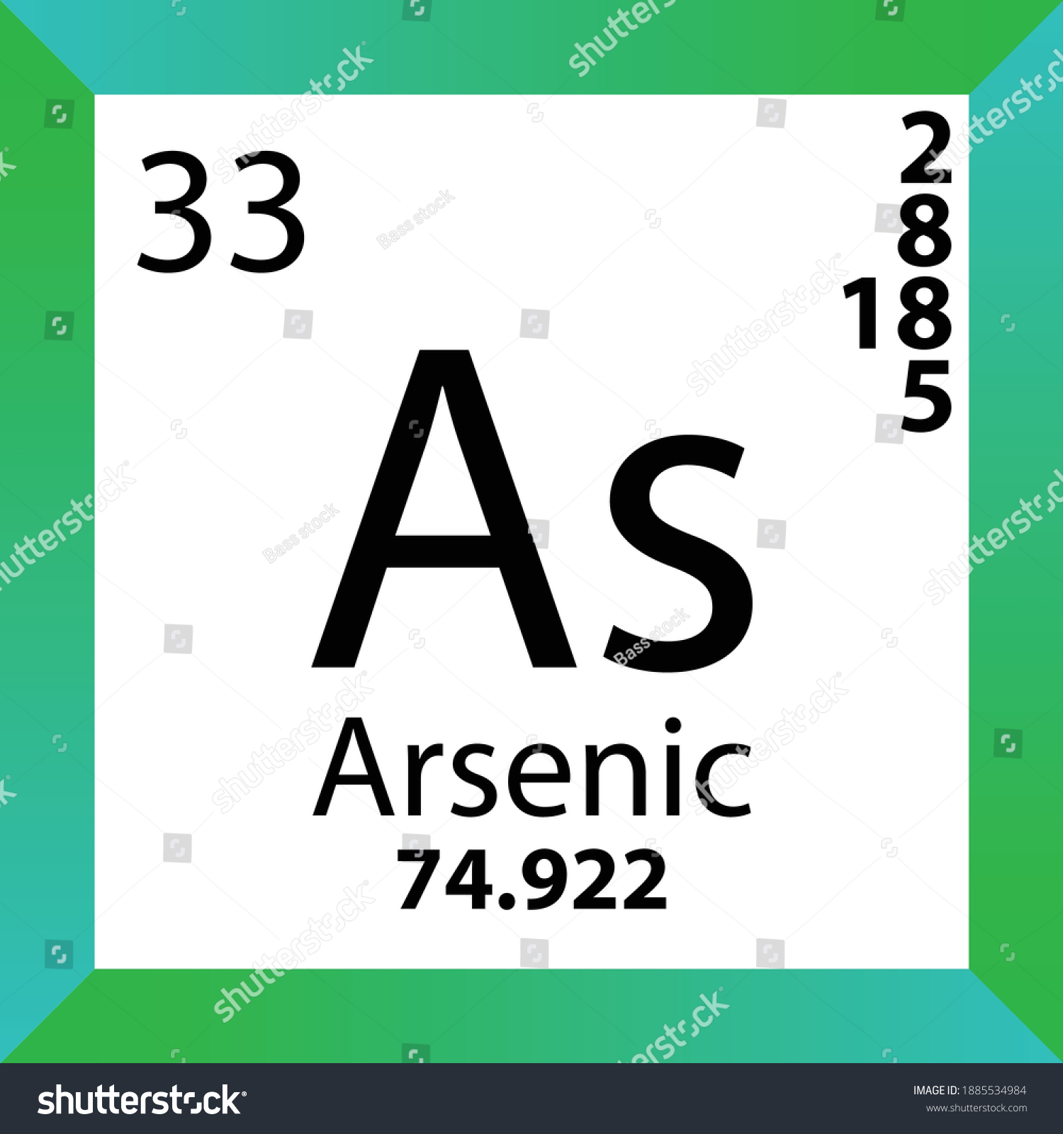 As Arsenic Chemical Element Periodic Table. - Royalty Free Stock Vector ...