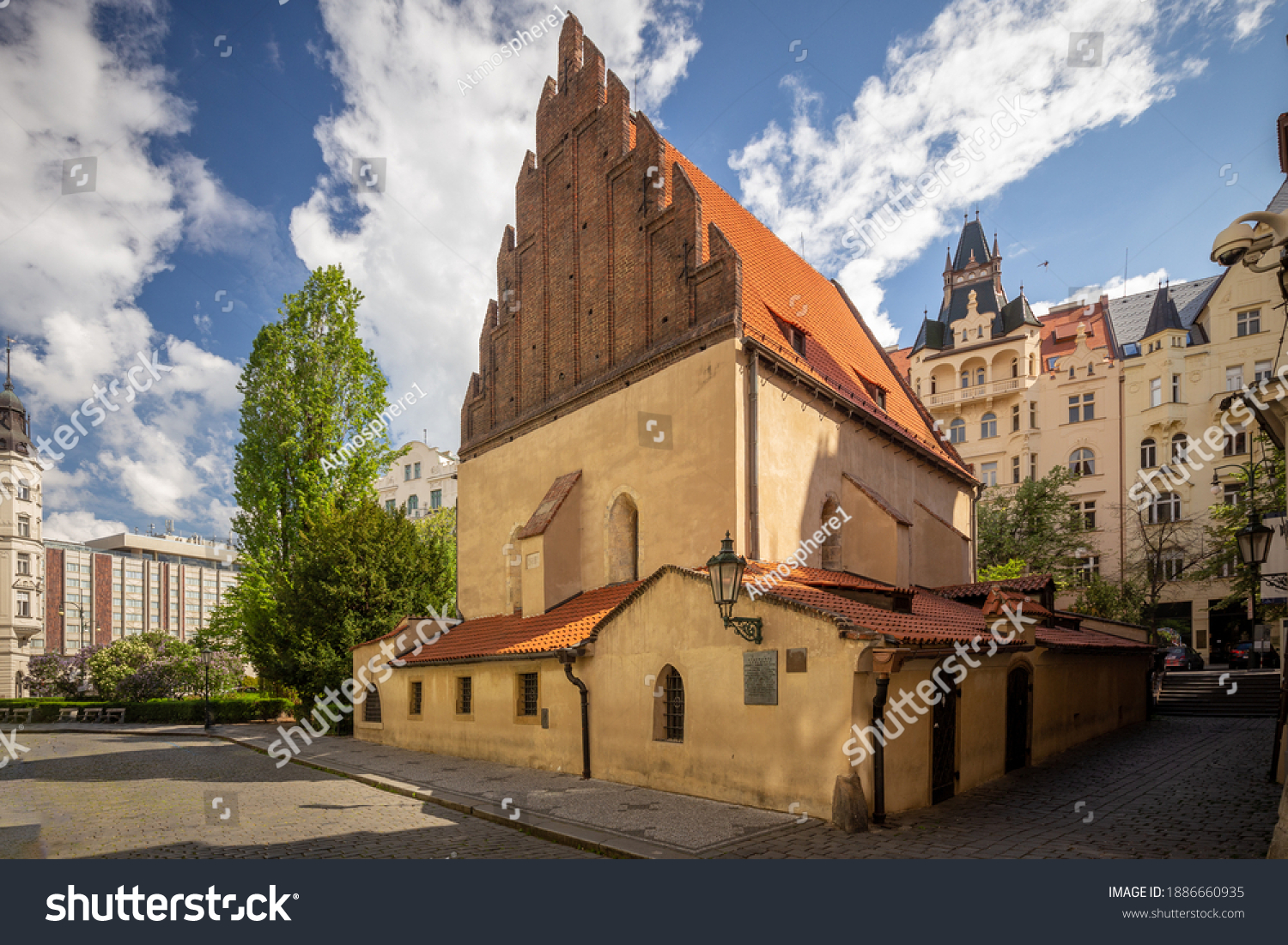 The Old-New Synagogue is the oldest active synagogue in Europe, completed in 1270 and is home of the legendary Golem of Prague #1886660935