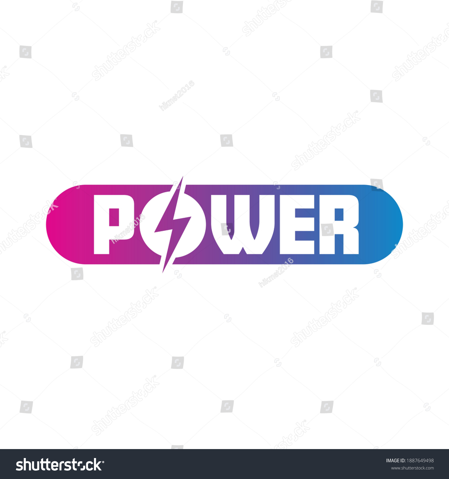 power logo. blue-magenta power logo on white background #1887649498