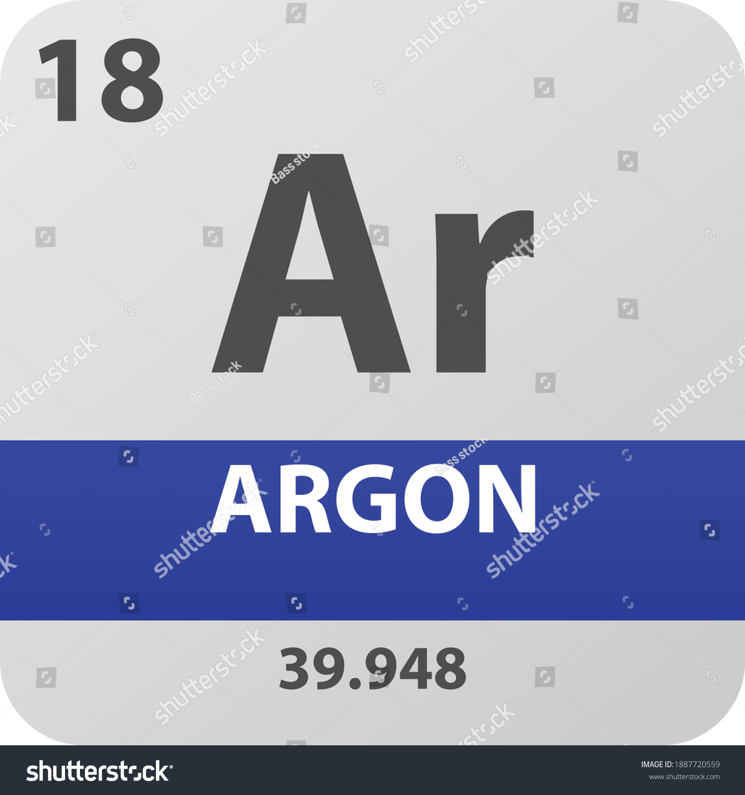 Ar Argon Noble gas Chemical Element Periodic - Royalty Free Stock ...