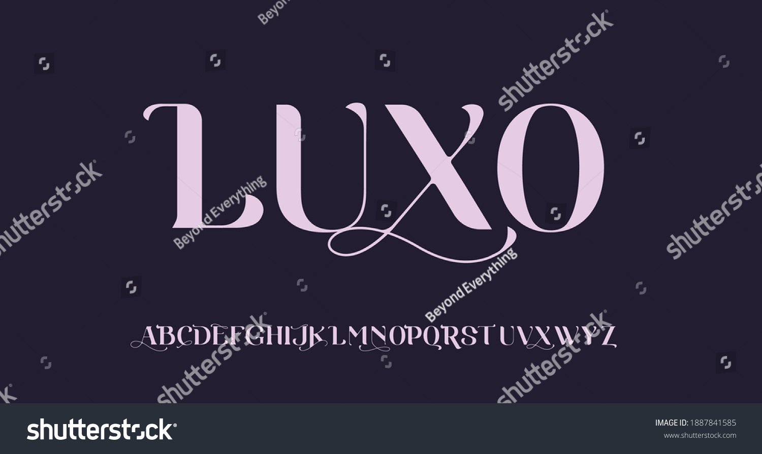 Elegant awesome alphabet letters font and number. unique serif font. Classic Lettering Minimal Fashion Designs. Typography fonts regular uppercase and lowercase. vector illustration #1887841585