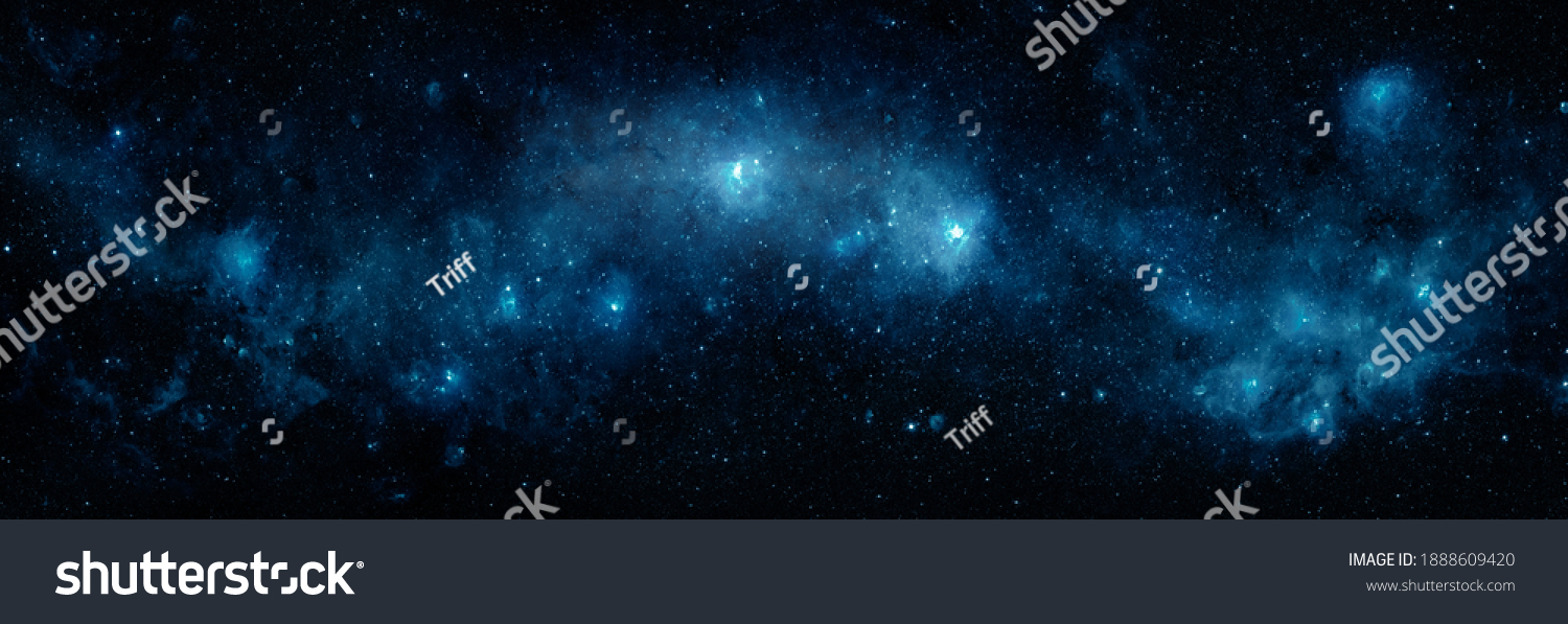 Space scene with stars in the galaxy. Panorama. Universe filled with stars, nebula and galaxy,. Elements of this image furnished by NASA #1888609420