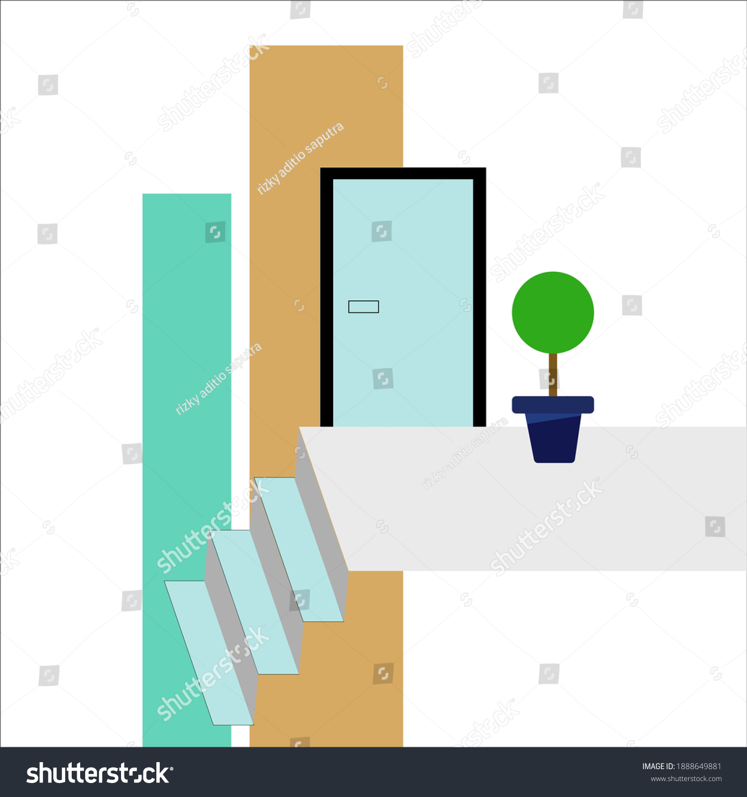 door and design for commercial or editorial use - Royalty Free Stock