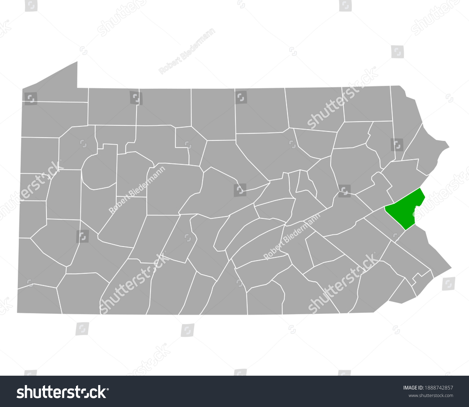 Map of Northampton in Pennsylvania on white - Royalty Free Stock Vector ...