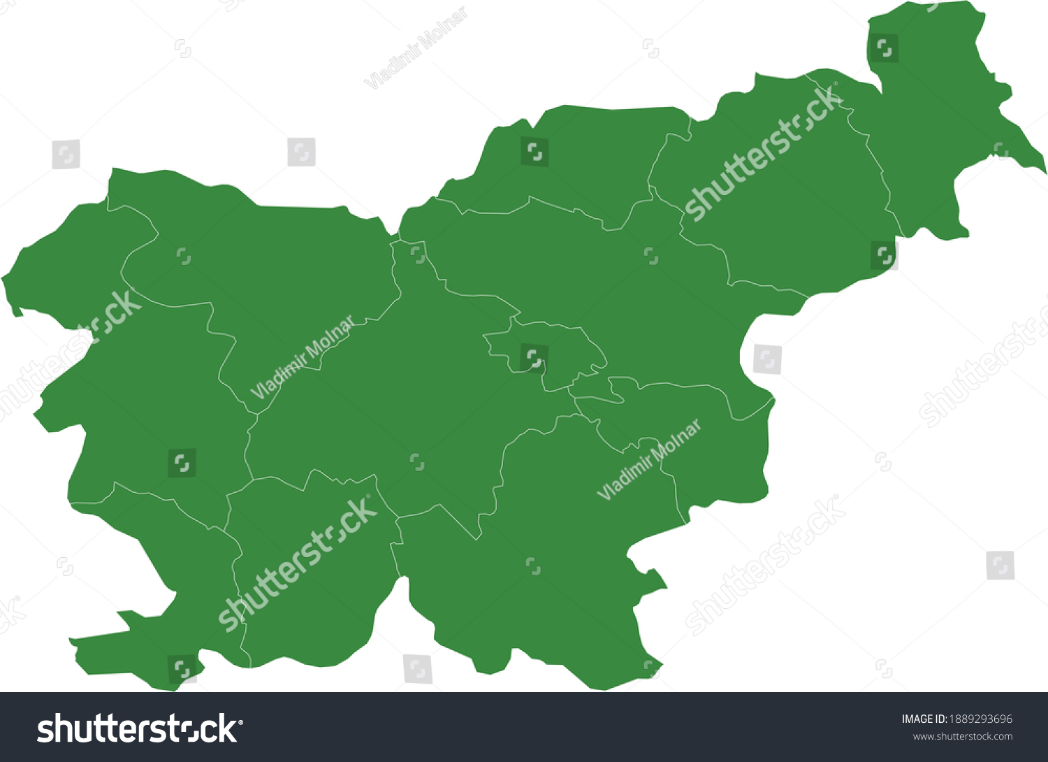 Vector Illustration Of Slovenia Map - Royalty Free Stock Vector 