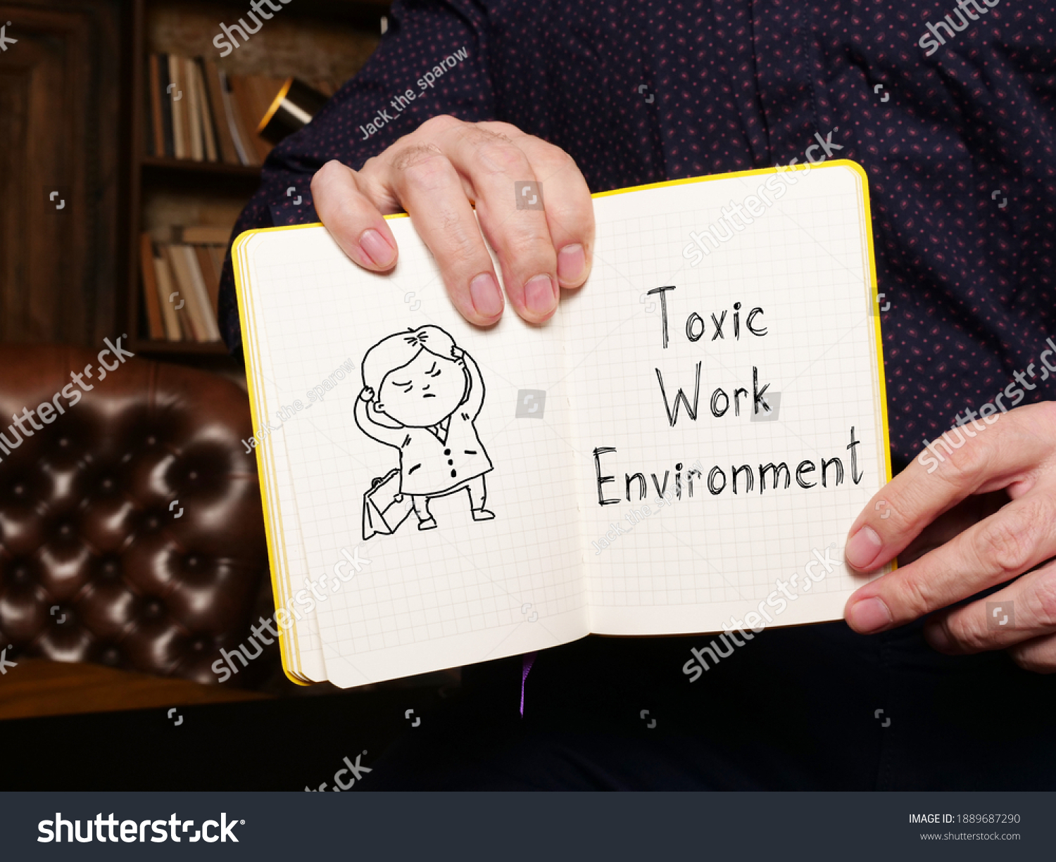 Toxic Work Environment is shown on the conceptual business photo #1889687290