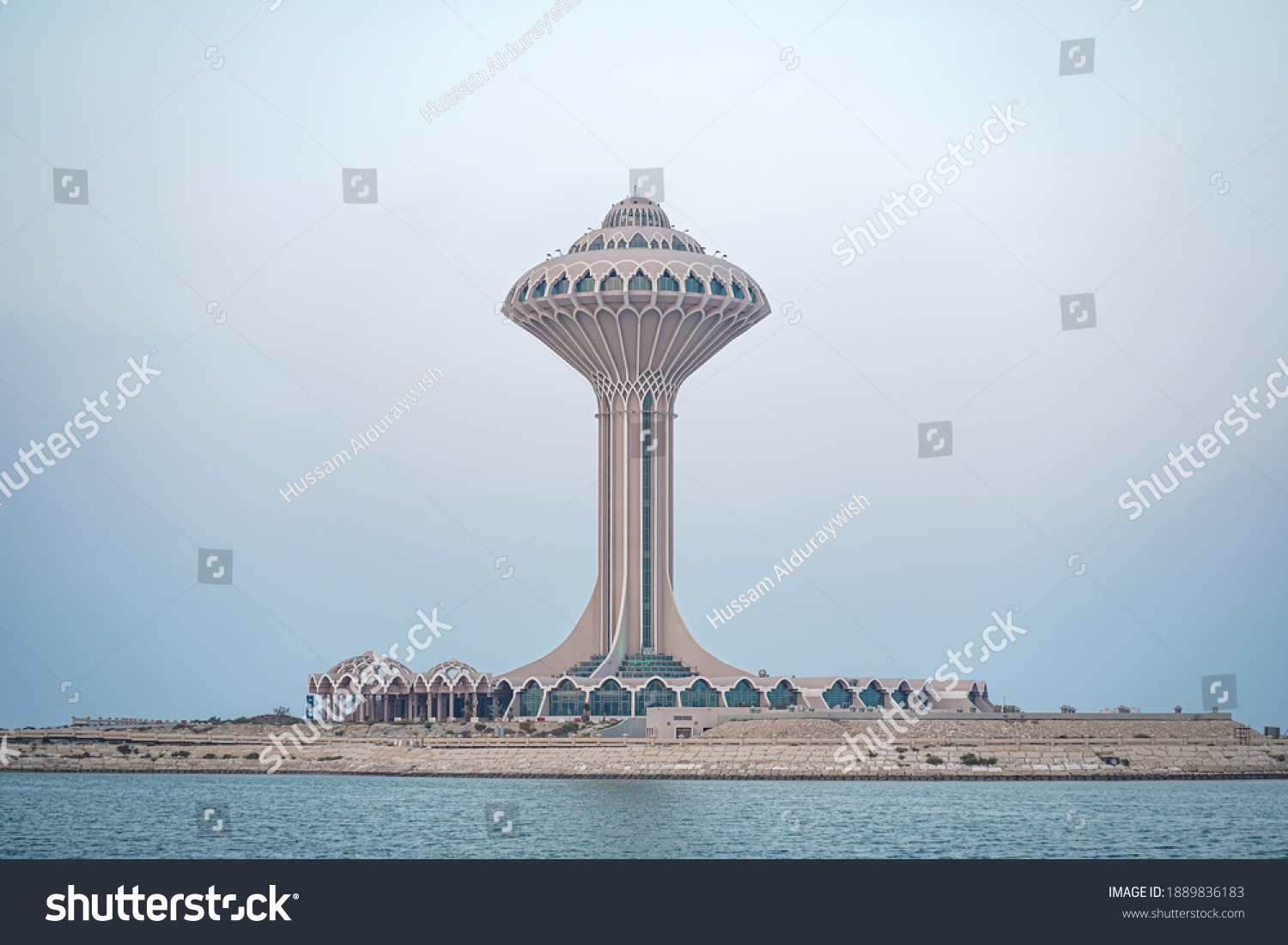 A water tower at khobar corniche, saudi arabia - Royalty Free Stock ...