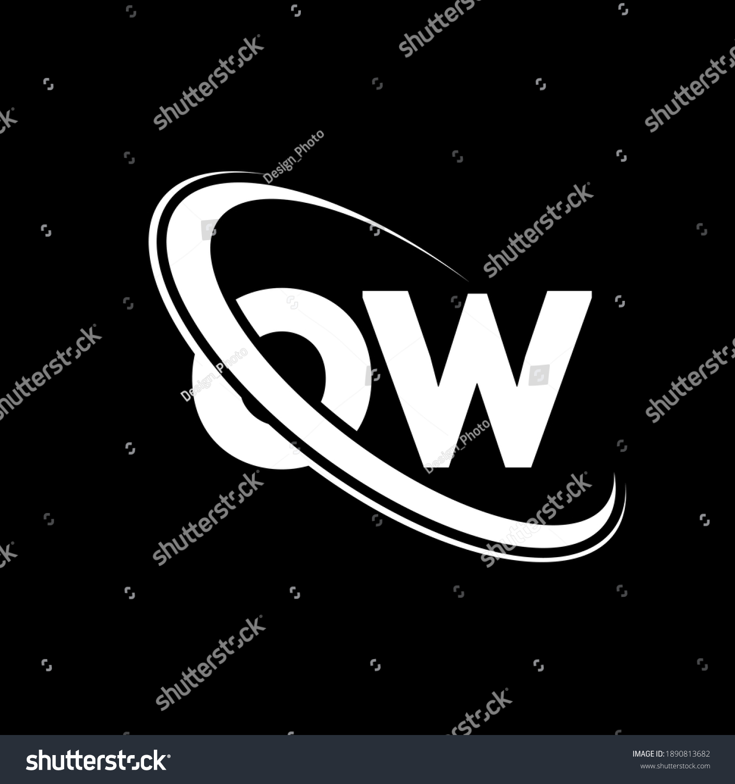 OW logo. O W design. White OW letter. OW O W - Royalty Free Stock ...