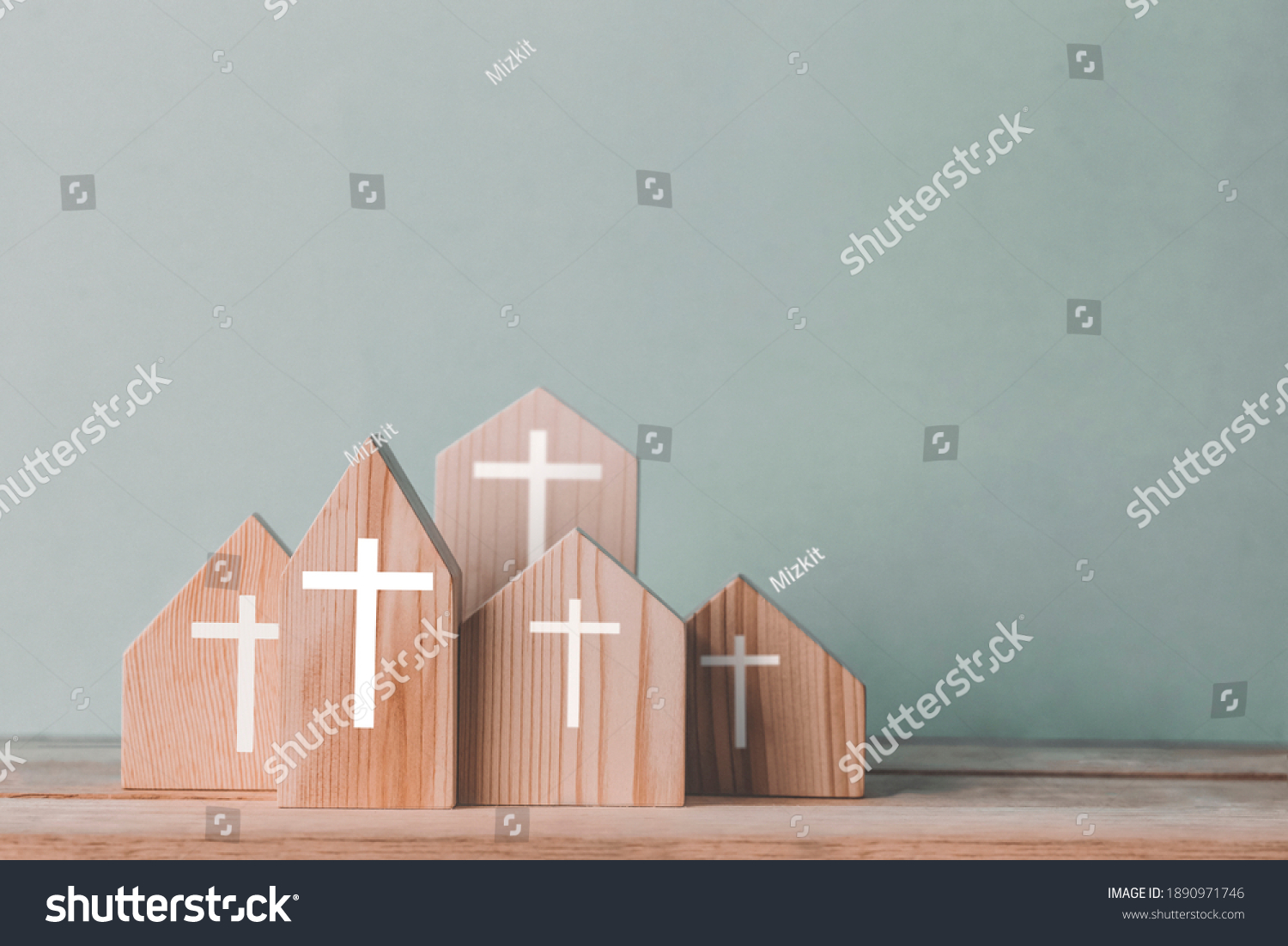 Village of church for catholics , community of Christ , Concept of hope , christianity  faith  religion and church online #1890971746