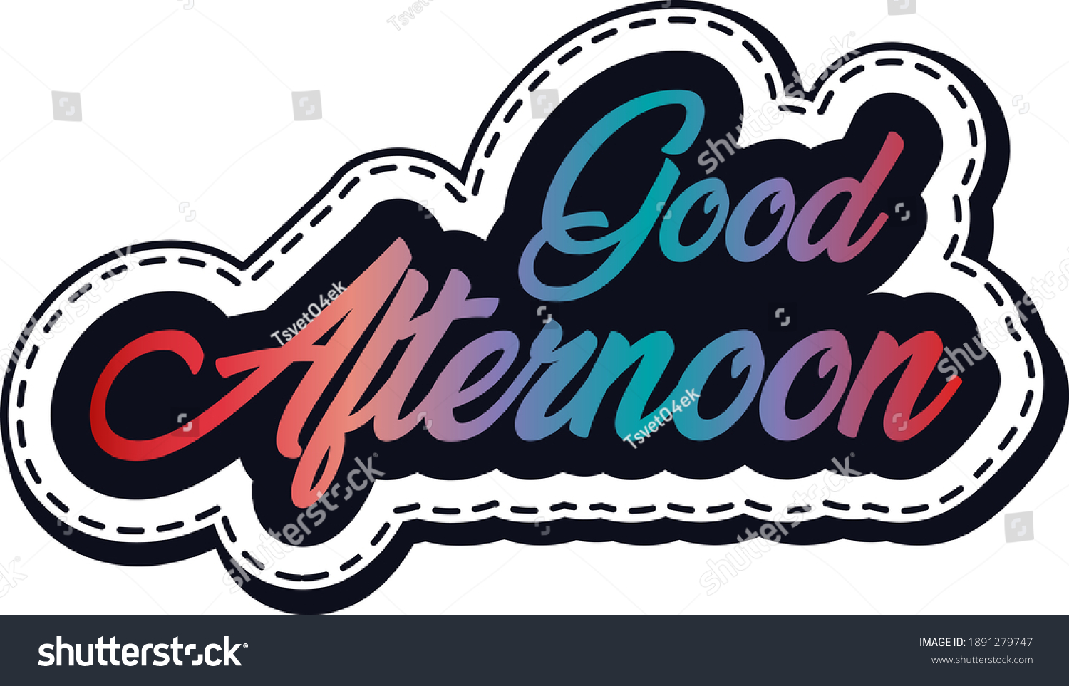 Hand sketched Good Afternoon. Lettering text, - Royalty Free Stock ...