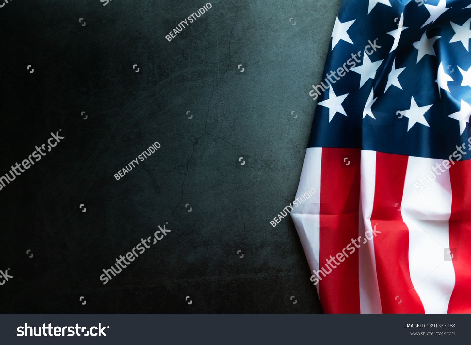 Martin Luther King Day Anniversary - American flag on abstract background #1891337968