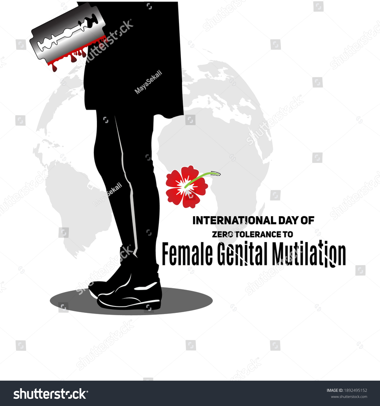 Female Genital Mutilation Stop Female Genital Royalty Free Stock