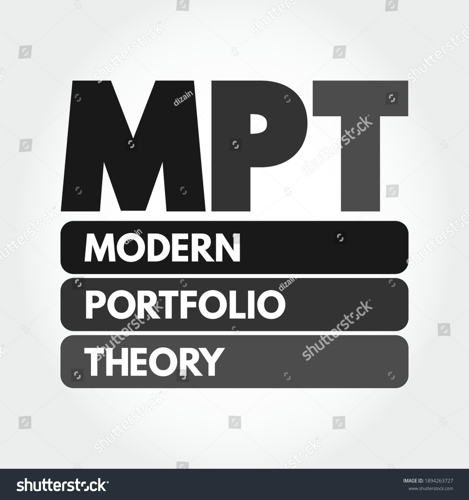 Mpt Modern Portfolio Theory Mathematical Royalty Free Stock Vector