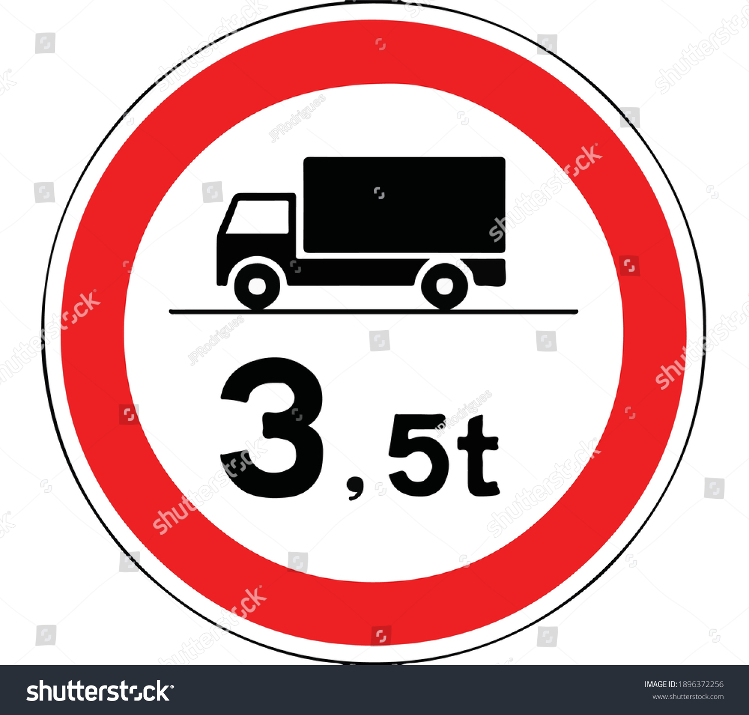 PROHIBITION Road Sign. Road Information Symbol. - Royalty Free Stock ...