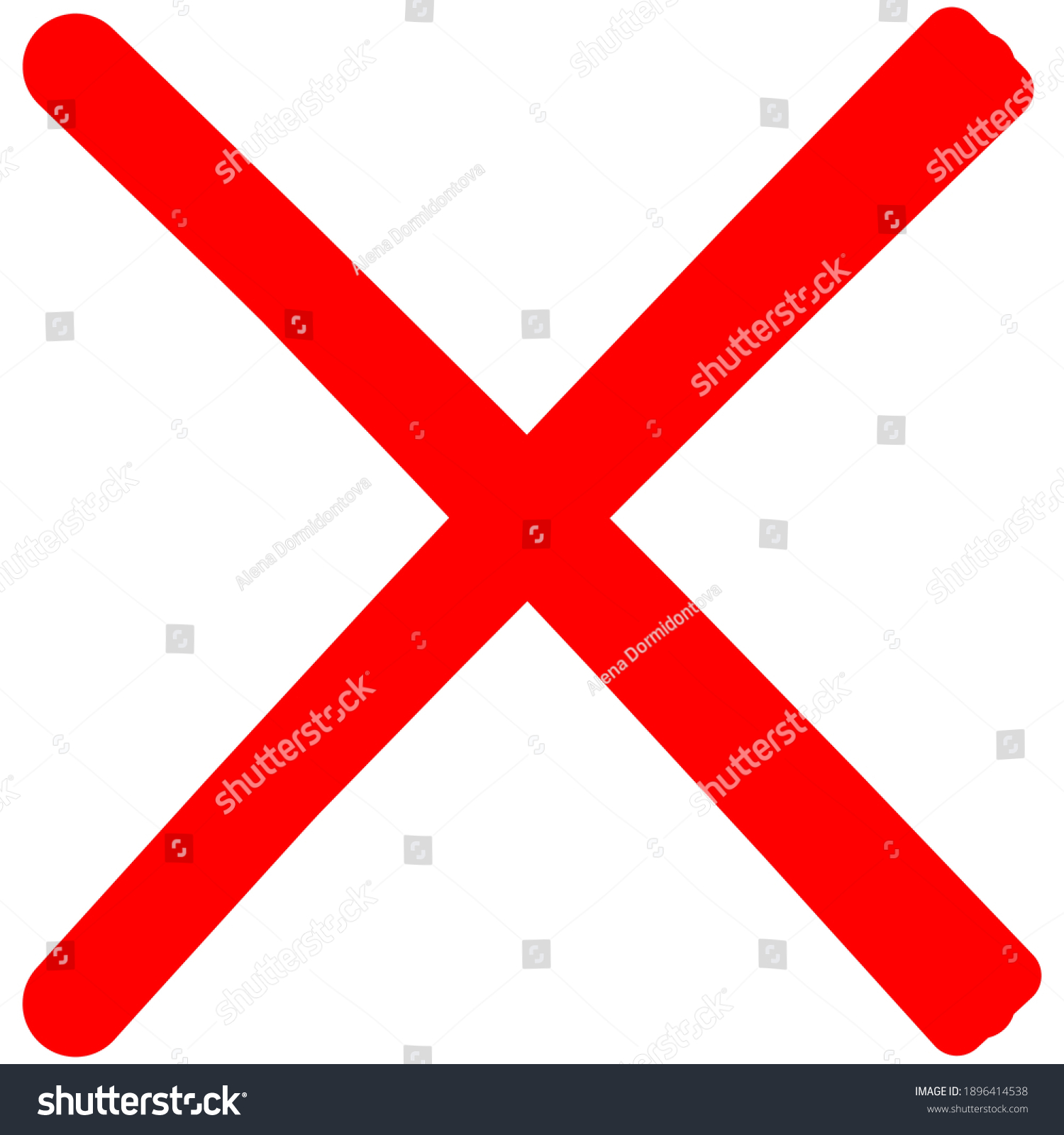 Check Mark Icon Red Cross Flat Simbol X Royalty Free Stock Vector Avopix Com