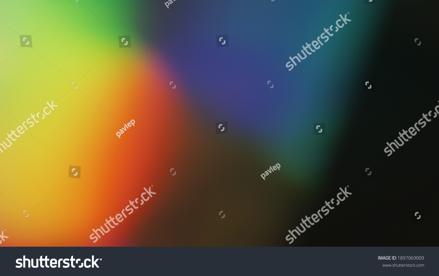Colored Holographic Gradient Blur Abstract Background, Light Leaks - Photo Overlay for Create Vintage Film Mood, Trendy Style and Nostalgic Atmosphere for Your Photos. Use a Screen Blending Mode. #1897069009