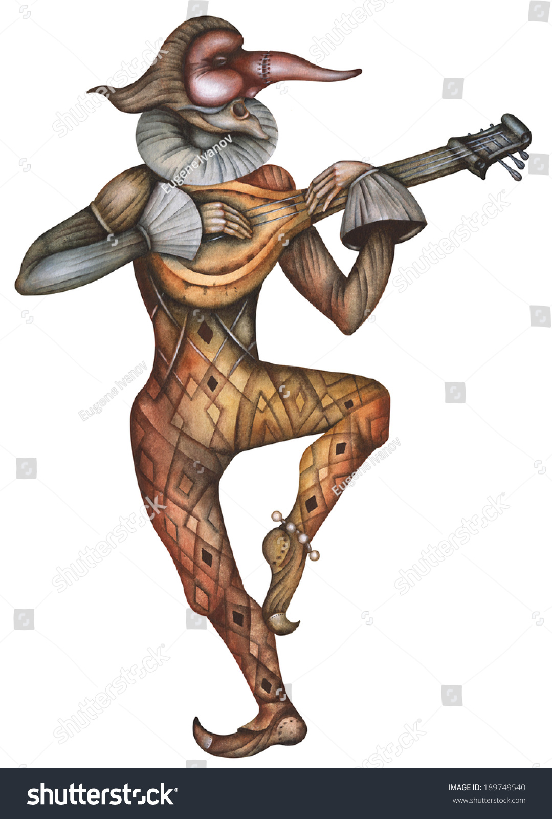 Harlequin Commedia Dell Arte Stock Character Royalty Free Stock Photo Avopix Com