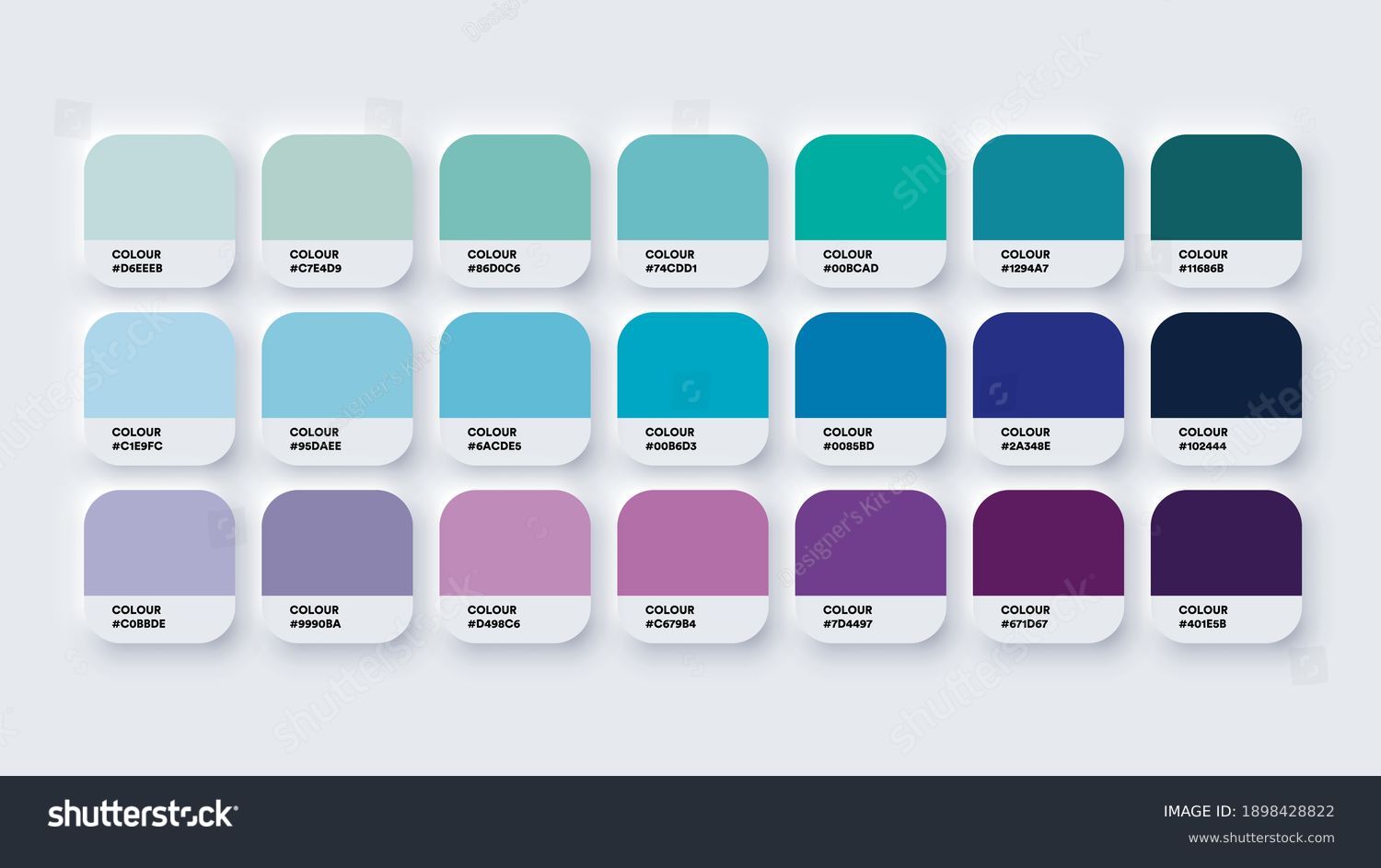 Pantone Colour Guide Palette Catalog Samples Royalty Free Stock Vector 1898428822