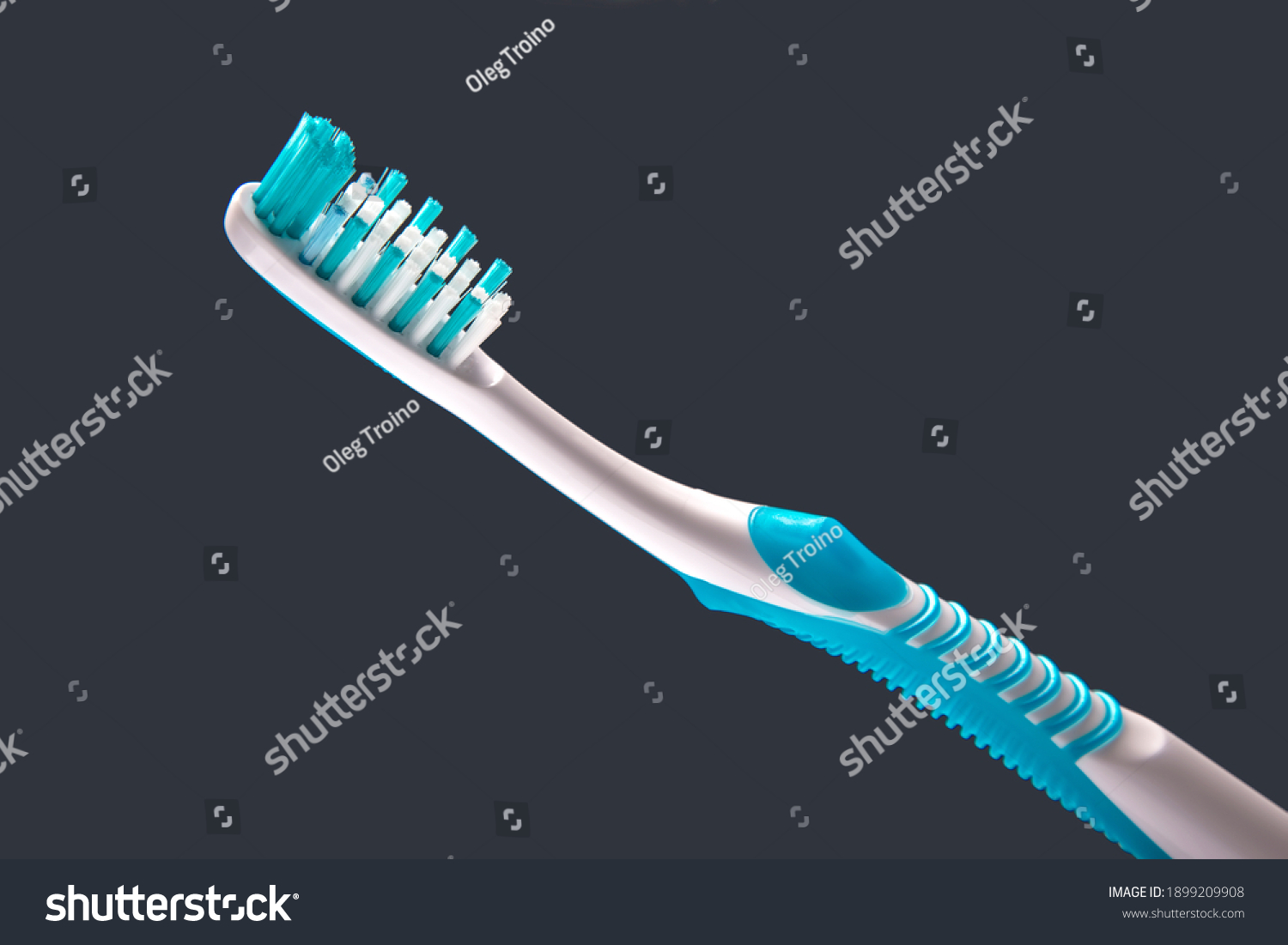 toothbrush close-up on a dark background. oral hygiene

 #1899209908