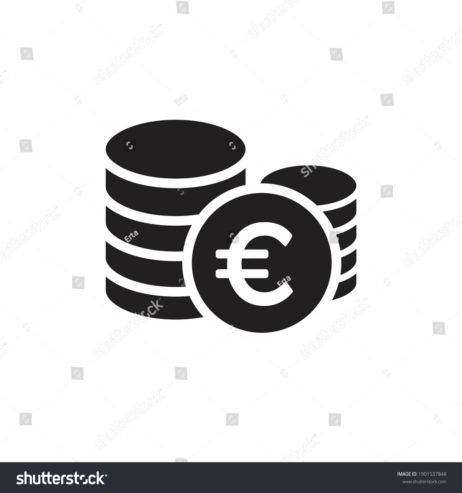 Euro icon design. vector illustration #1901537848