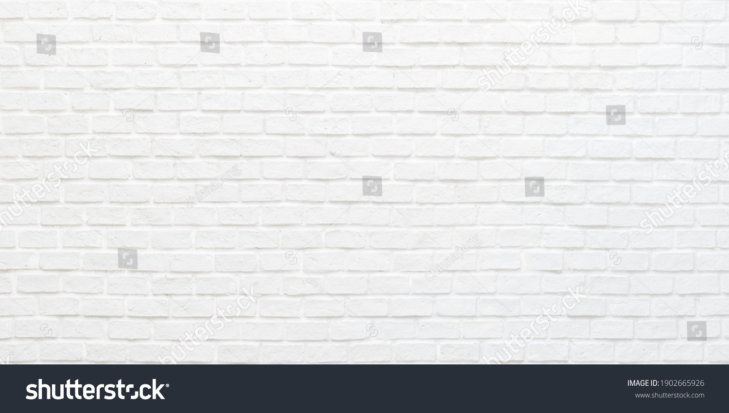 White brick wall texture background for stone tile block painted in grey light color wallpaper modern interior and exterior and backdrop design #1902665926