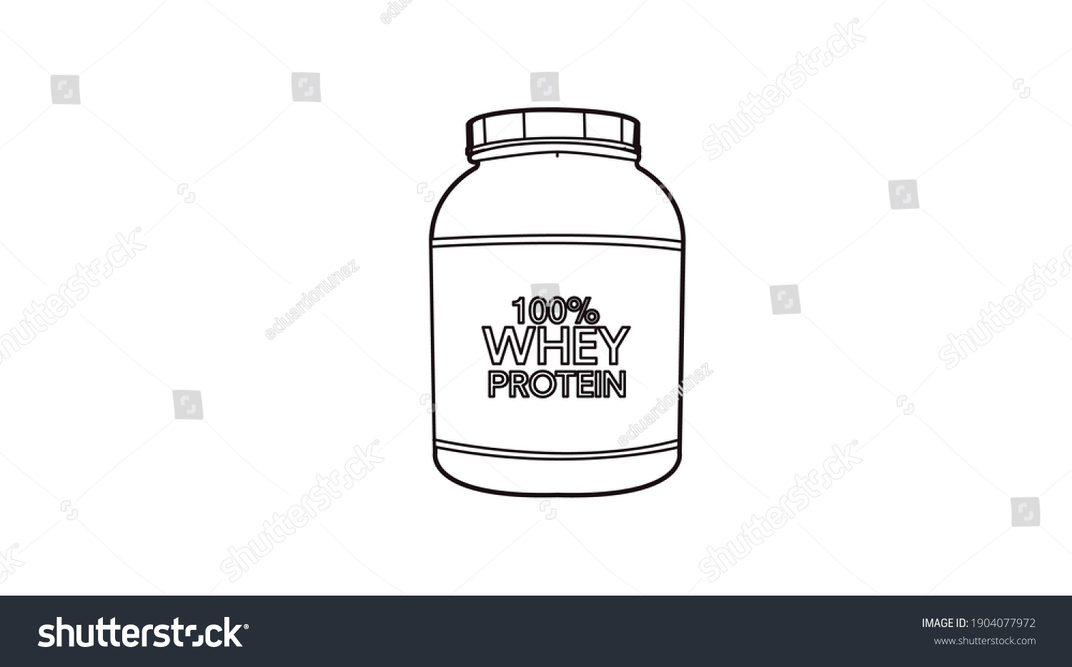 Vector Illustrations Of Whey Protein Bottle Royalty Free Stock Vector 1904077972 3701