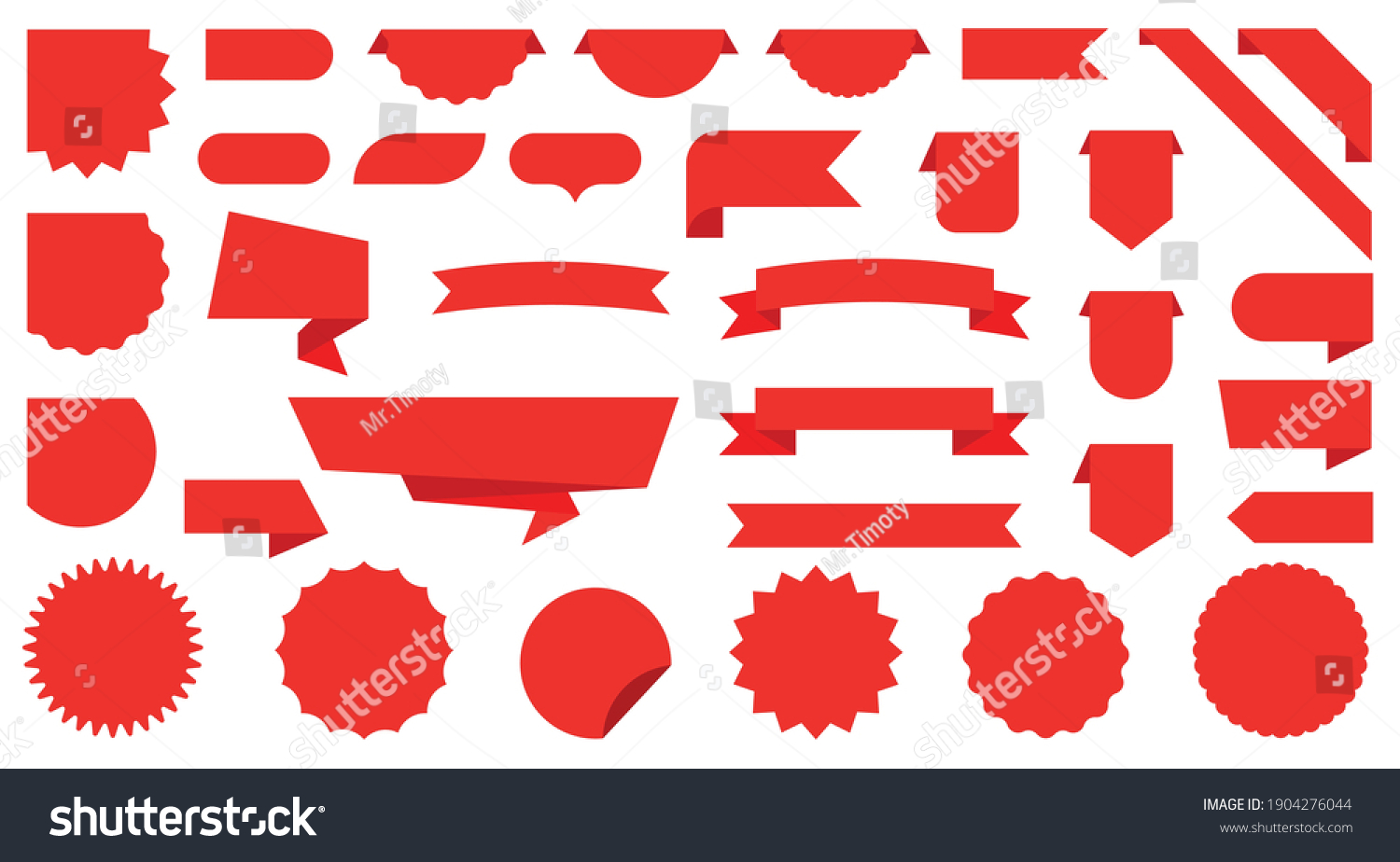 Sale Label collection set. Set ribbon banner and - Royalty Free Stock ...
