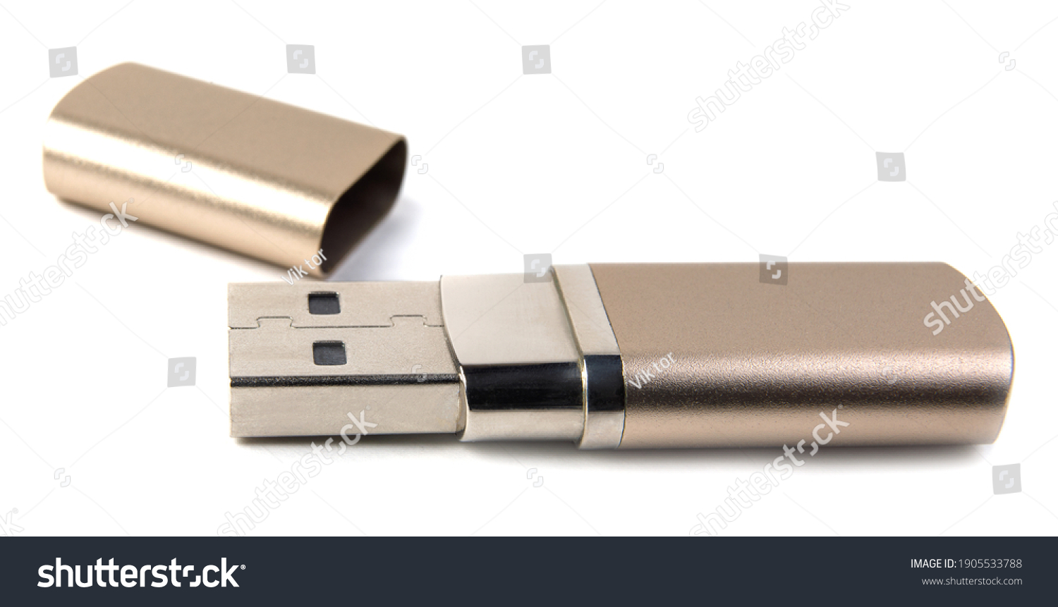 USB flash drive isolated on white background #1905533788