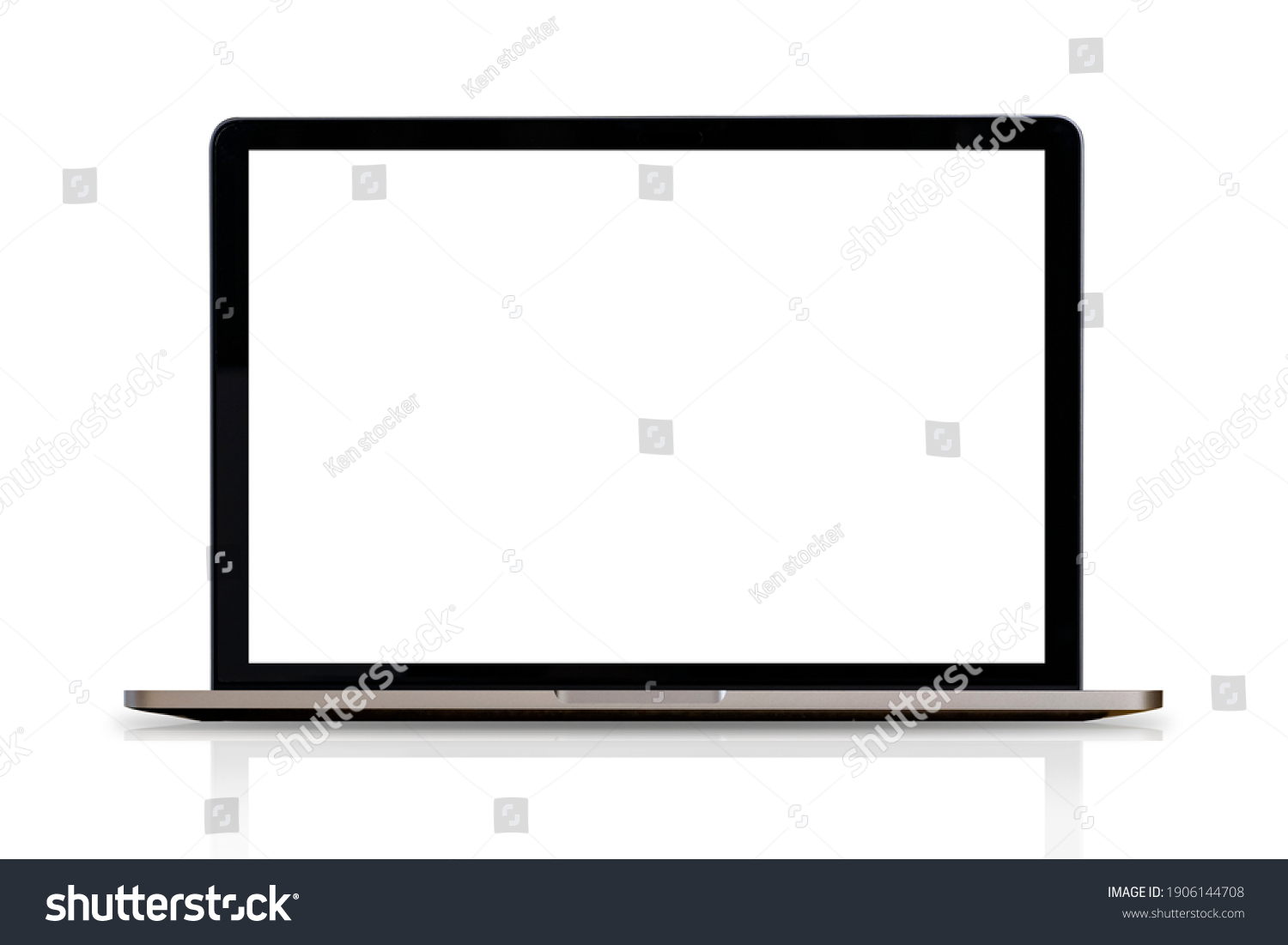 Laptop or notebook isolate on white background, clipping path  #1906144708