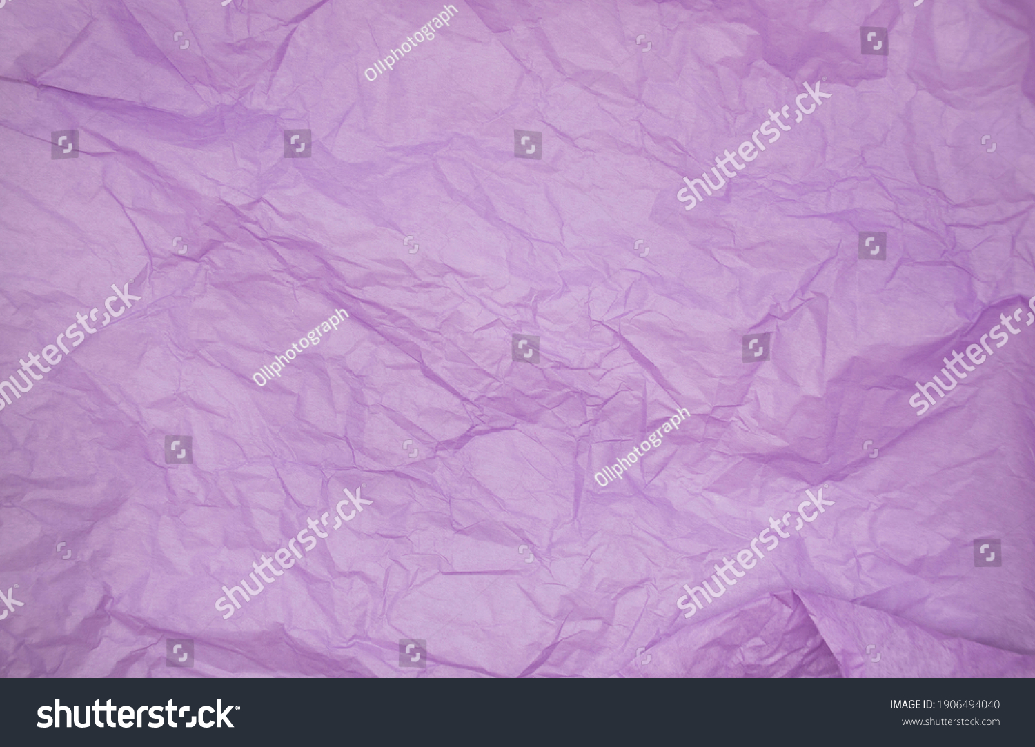 purple color creased paper tissue background texture. wrinkled tissue paper texture #1906494040
