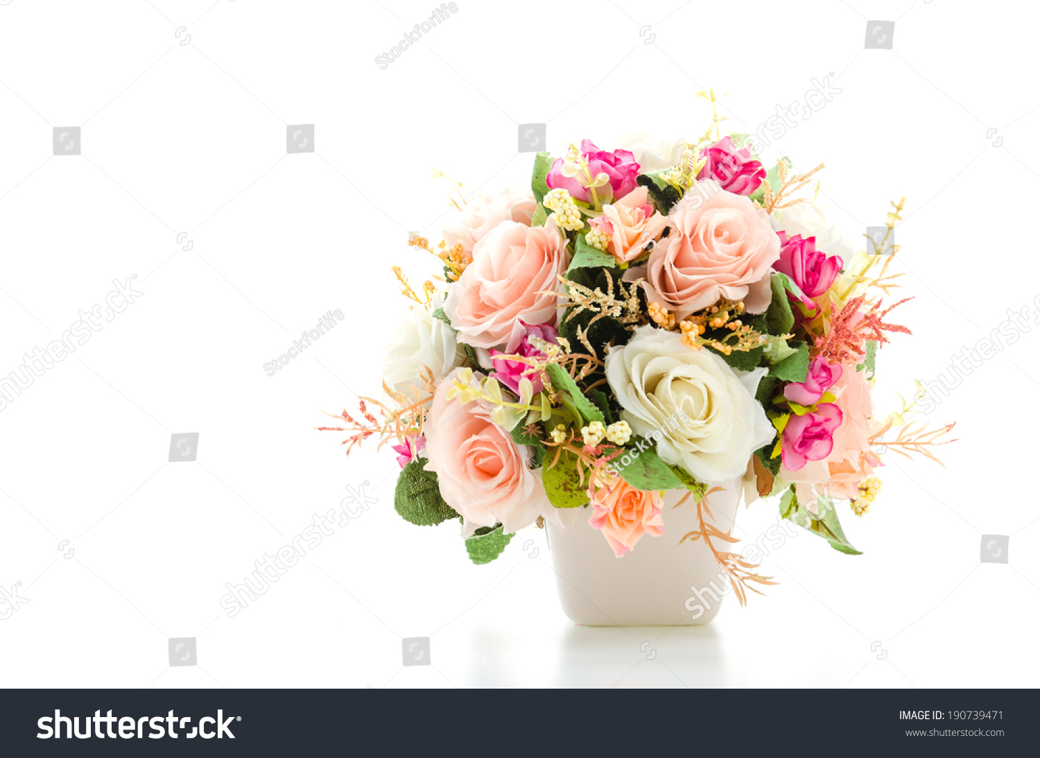 Bouquet flowers isolated on white #190739471