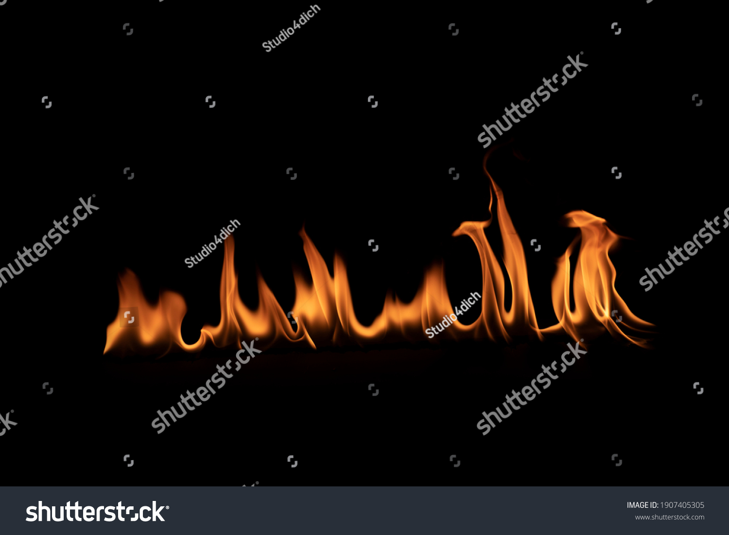 Abstract blaze fire flame texture for banner background
Texture of fire flames  on a black background. Real fiery bonfire for creative design elements. #1907405305