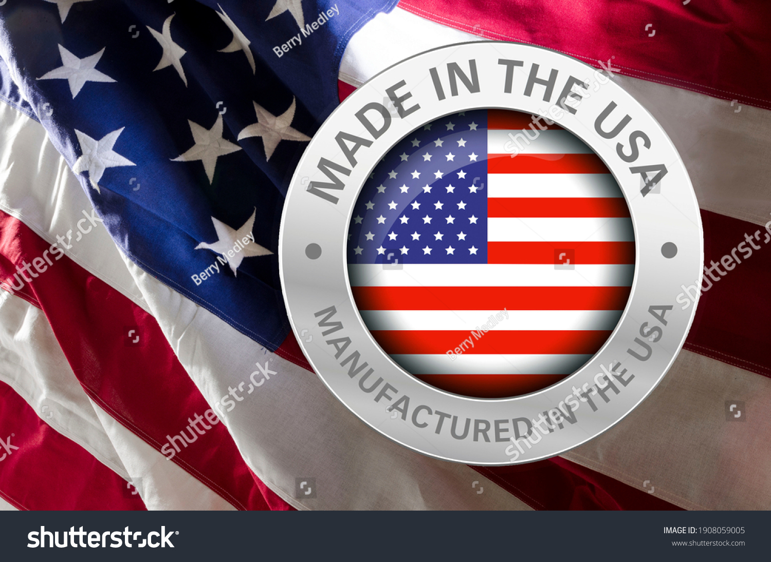 Made in America on American flag #1908059005