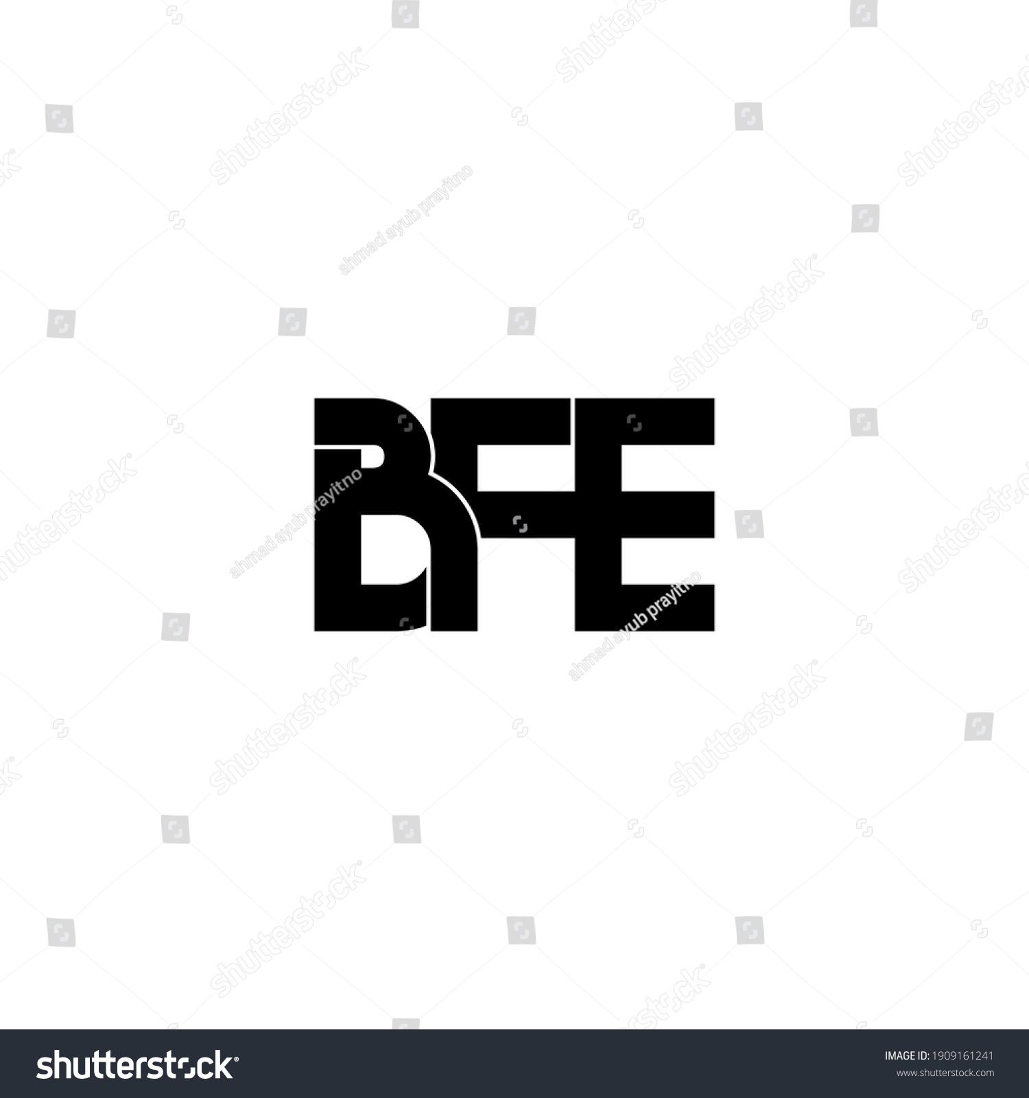 Bfe Letter Original Monogram Logo Design Royalty Free Stock Vector