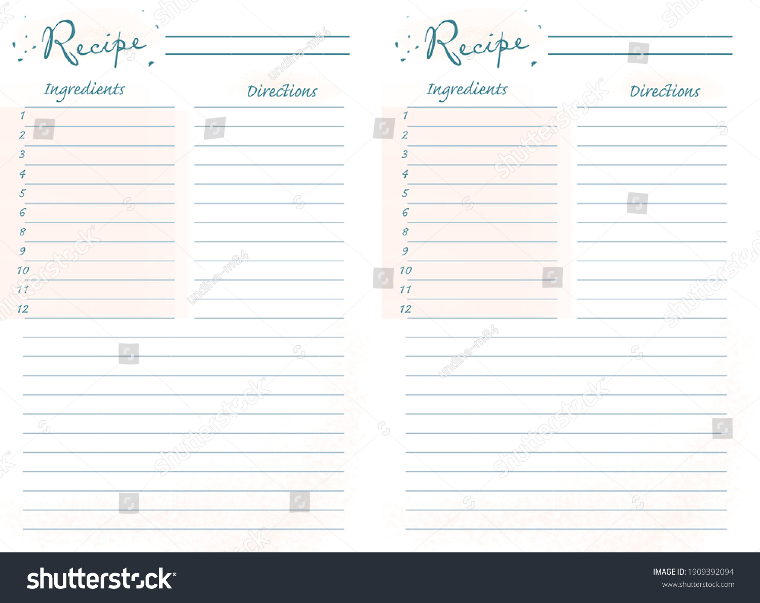 Printable Menu Planner, Grocery List printable, - Royalty Free Stock ...
