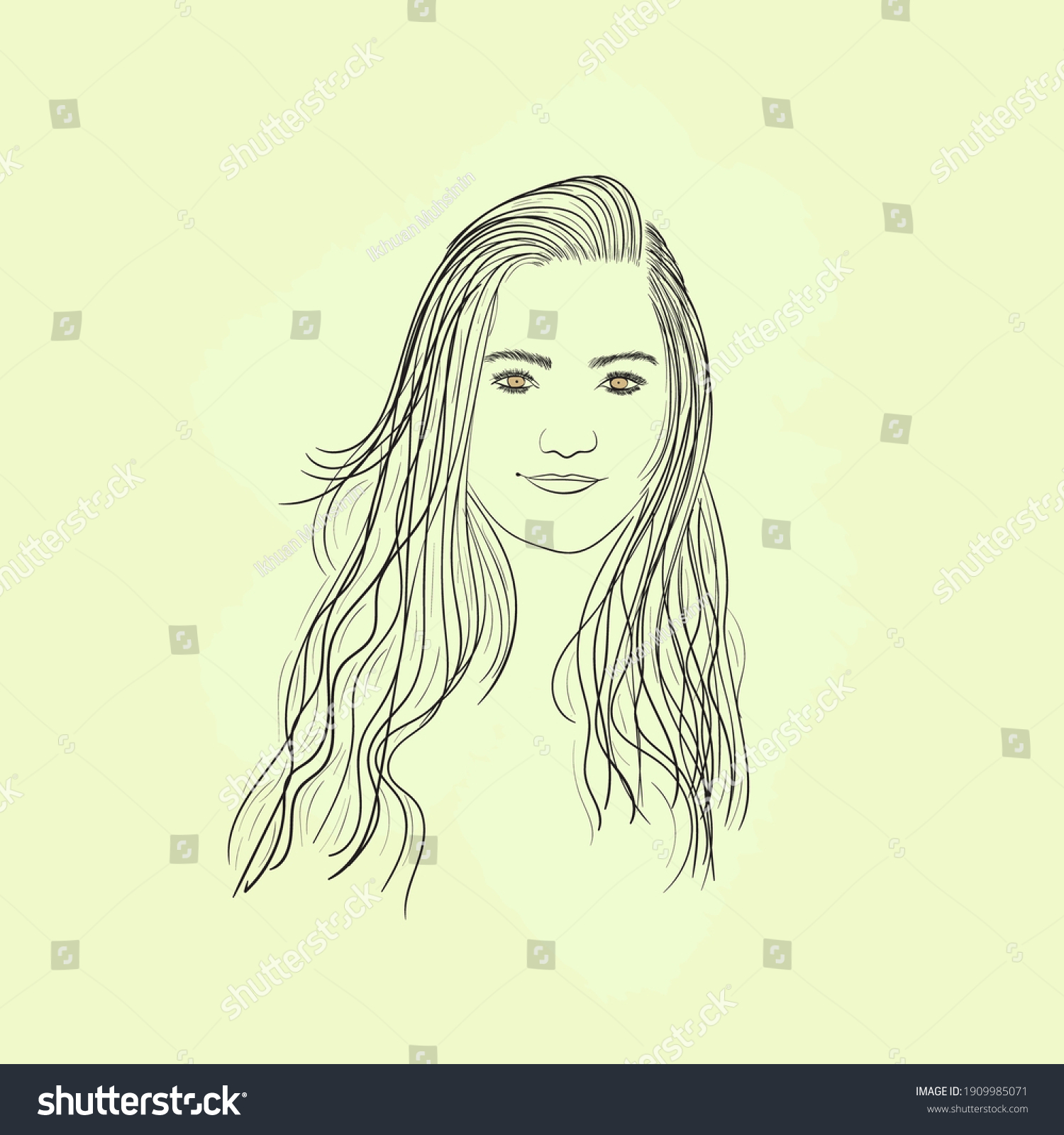 Vector Hand Drawn Engraved Pencil Sketch With Royalty Free Stock Vector 1909985071