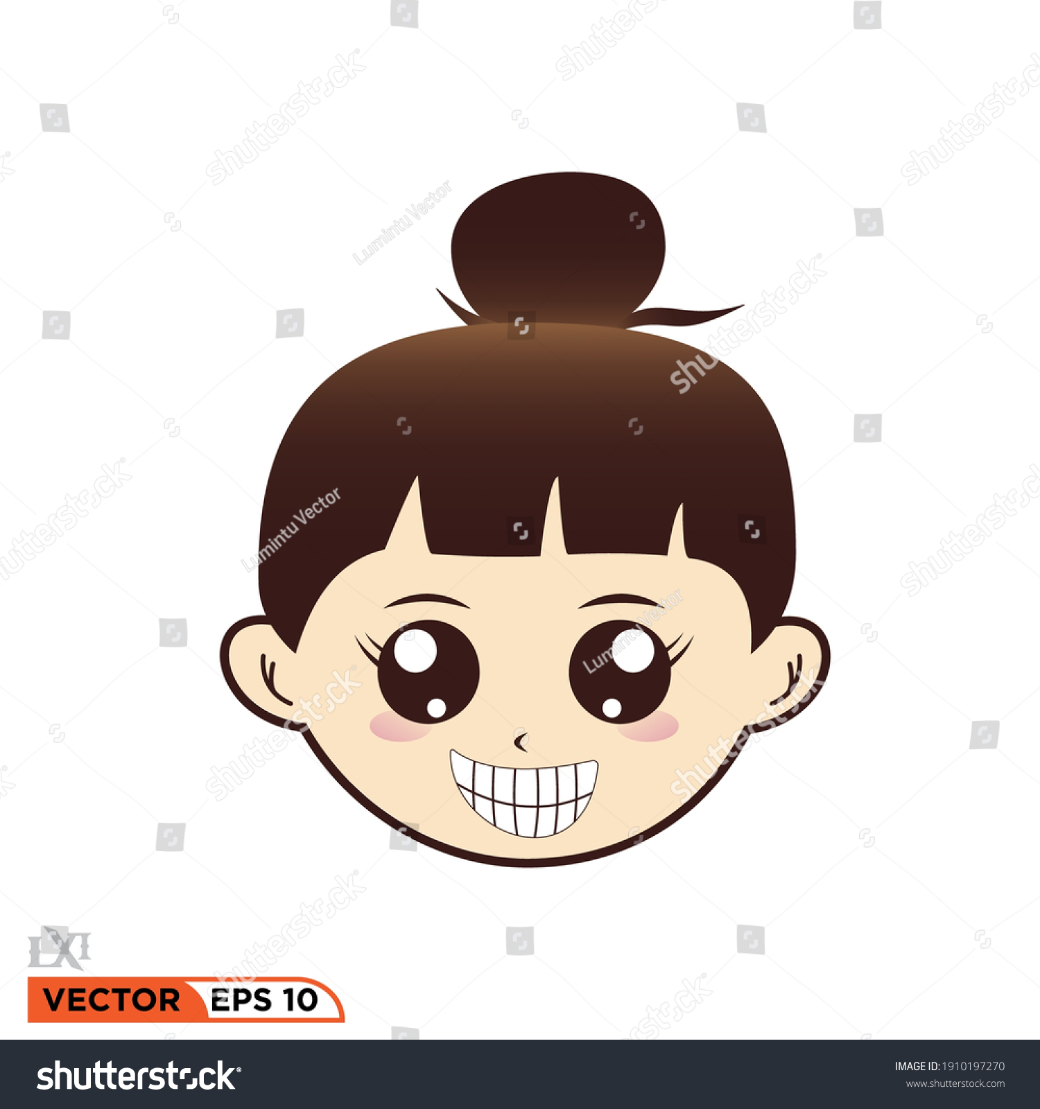 Illustration vector graphic of emotion glad, - Royalty Free Stock ...