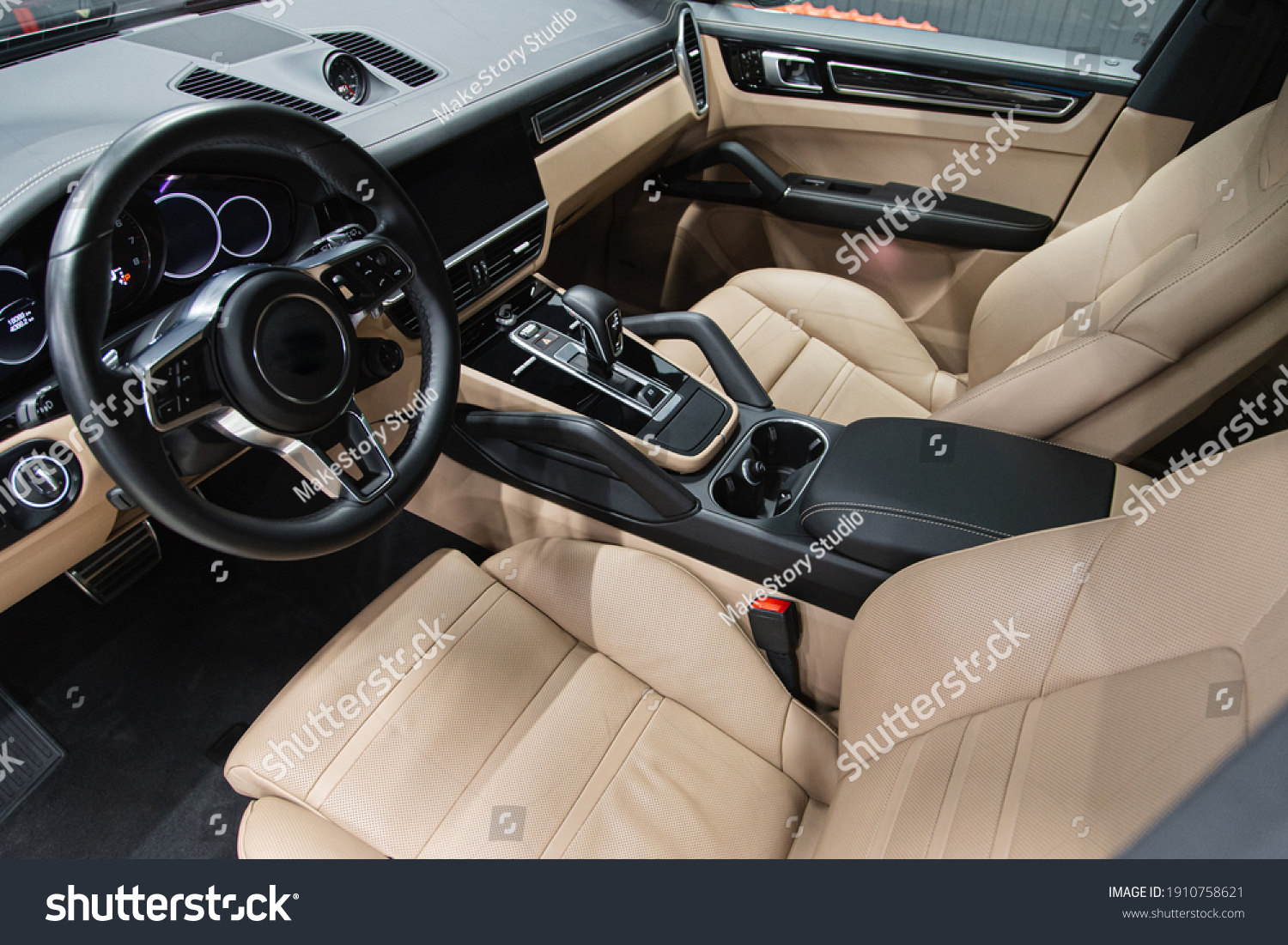Car detailing series: interior of a luxury car #1910758621