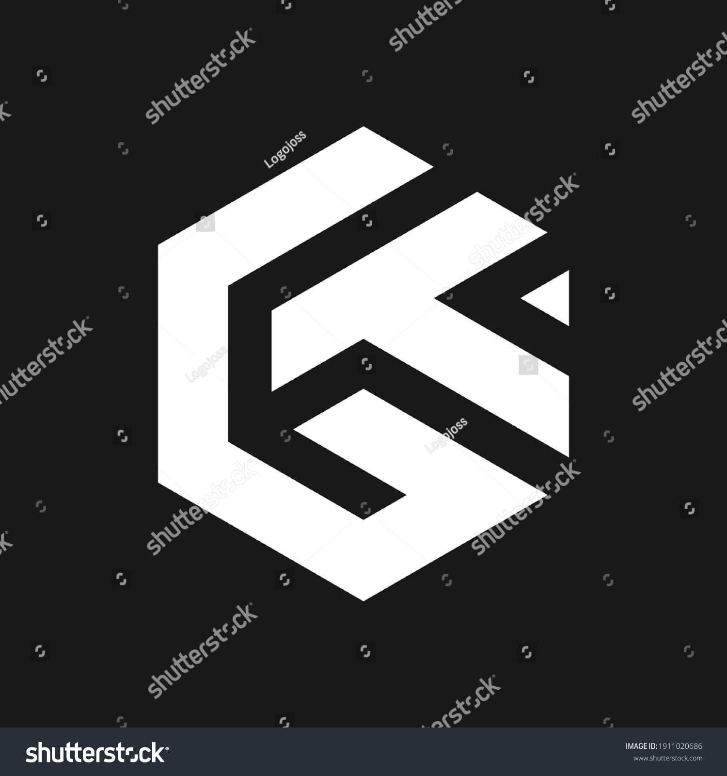 Letter GT logo design template - Royalty Free Stock Vector 1911020686 ...