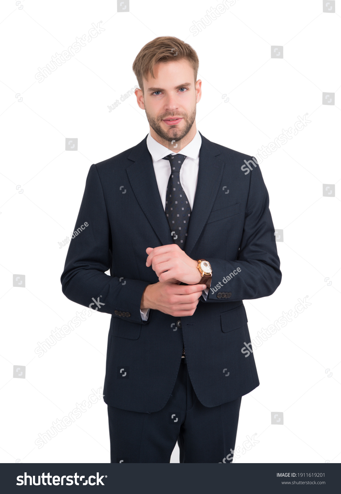 Giving man sense of style. Stylish lawyer isolated on white. Project manager in formal style. Business dress code. Formalwear. Professional wear. Fashion wardrobe. #1911619201