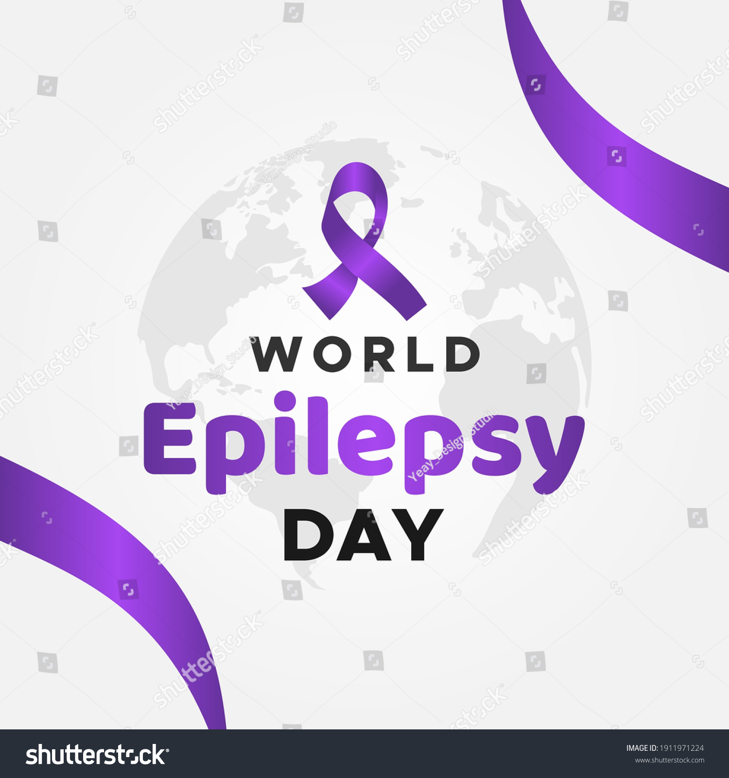 International Epilepsy Day Vector Design - Royalty Free Stock Vector ...